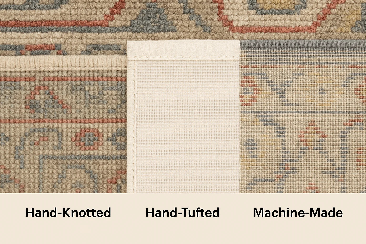 Hand-Knotted vs. Hand-Tufted vs. Machine-Made Rugs: What’s the Difference (and Why It Matters)