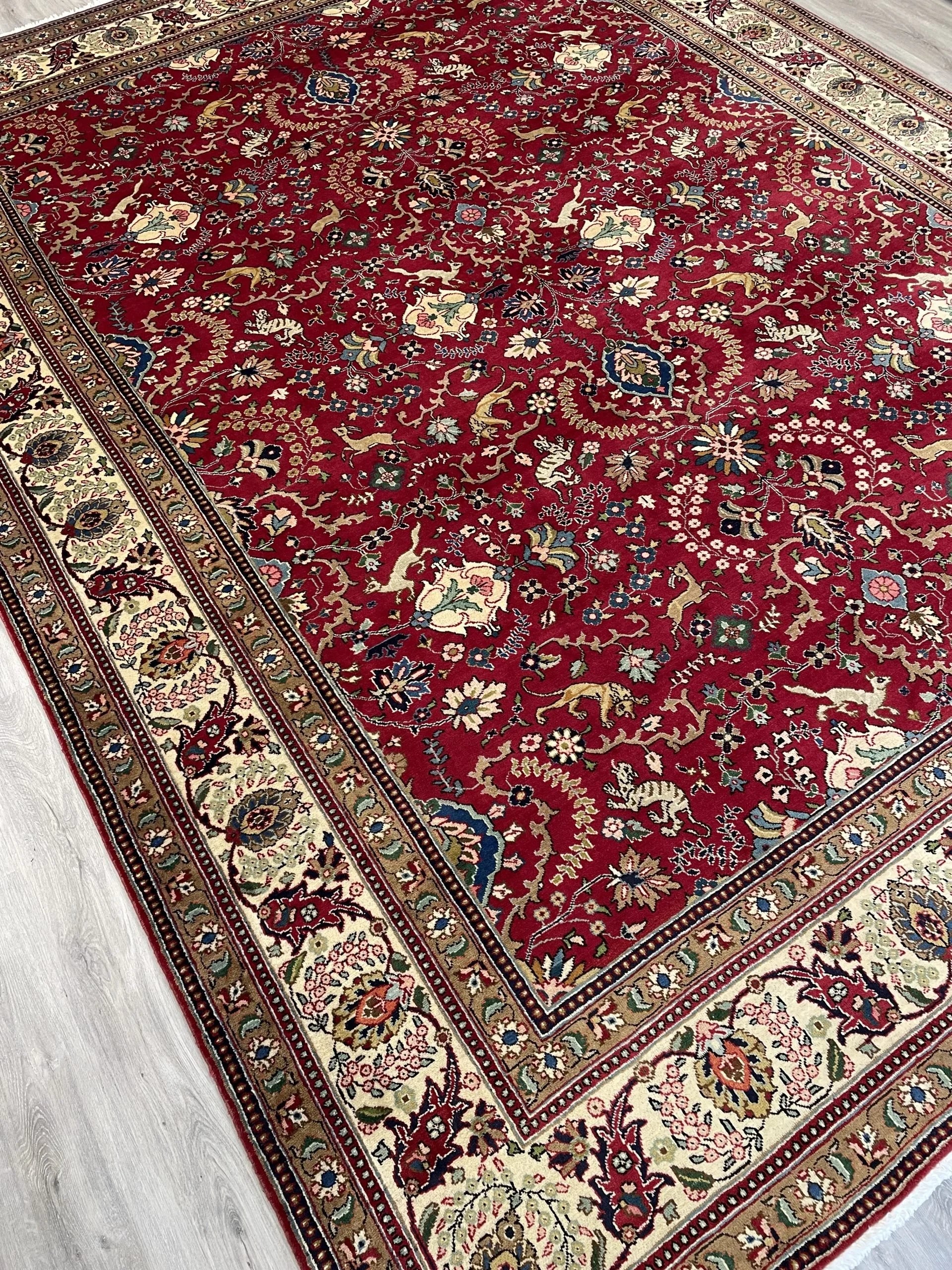 Wool Tabriz Rug (9'11" x 13'2")