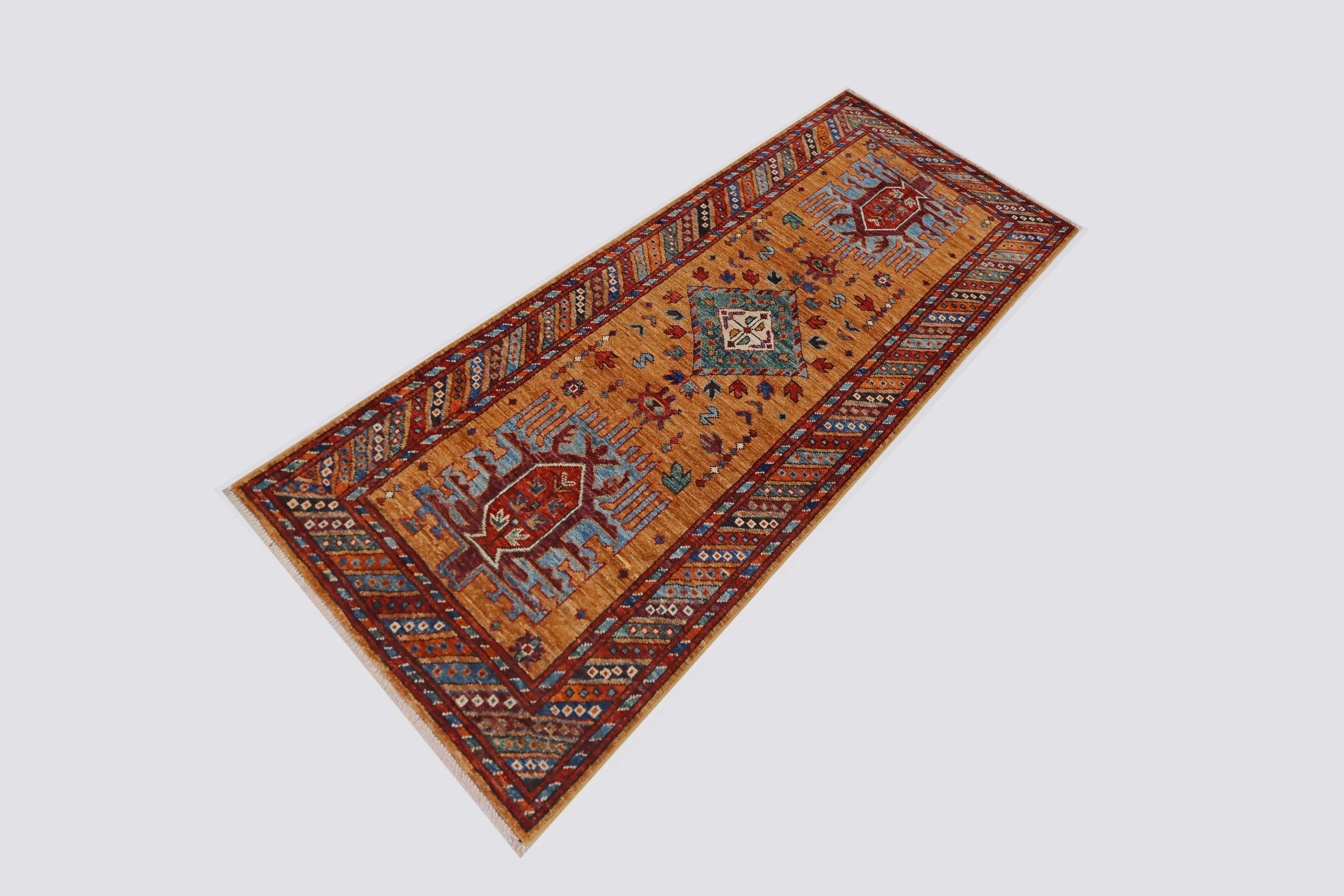 Contemporary Tribal Wool Rug Runner (2'8" x 6'8")