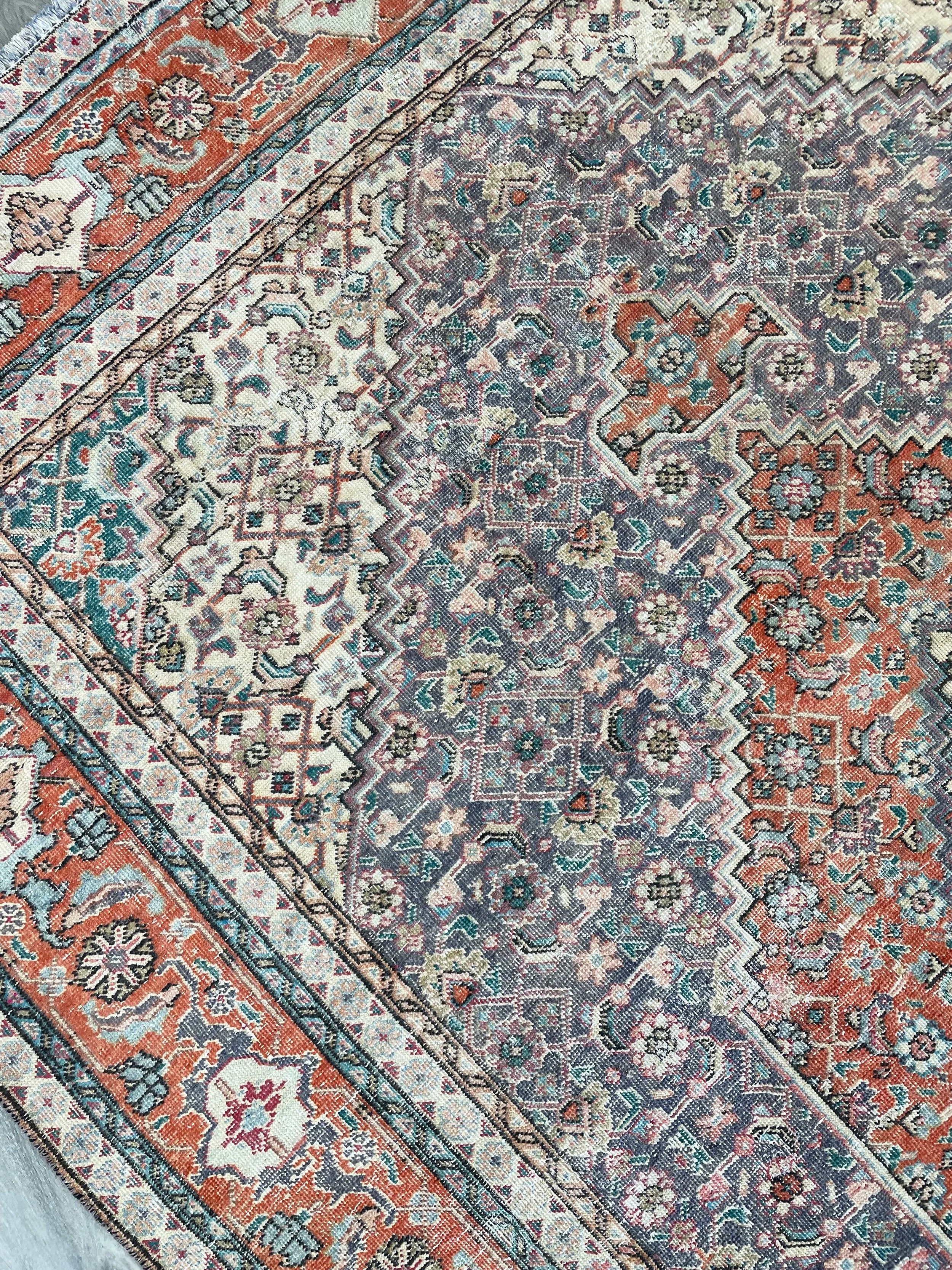 Distressed Vintage Wool Rug (6'4" x 9'5")