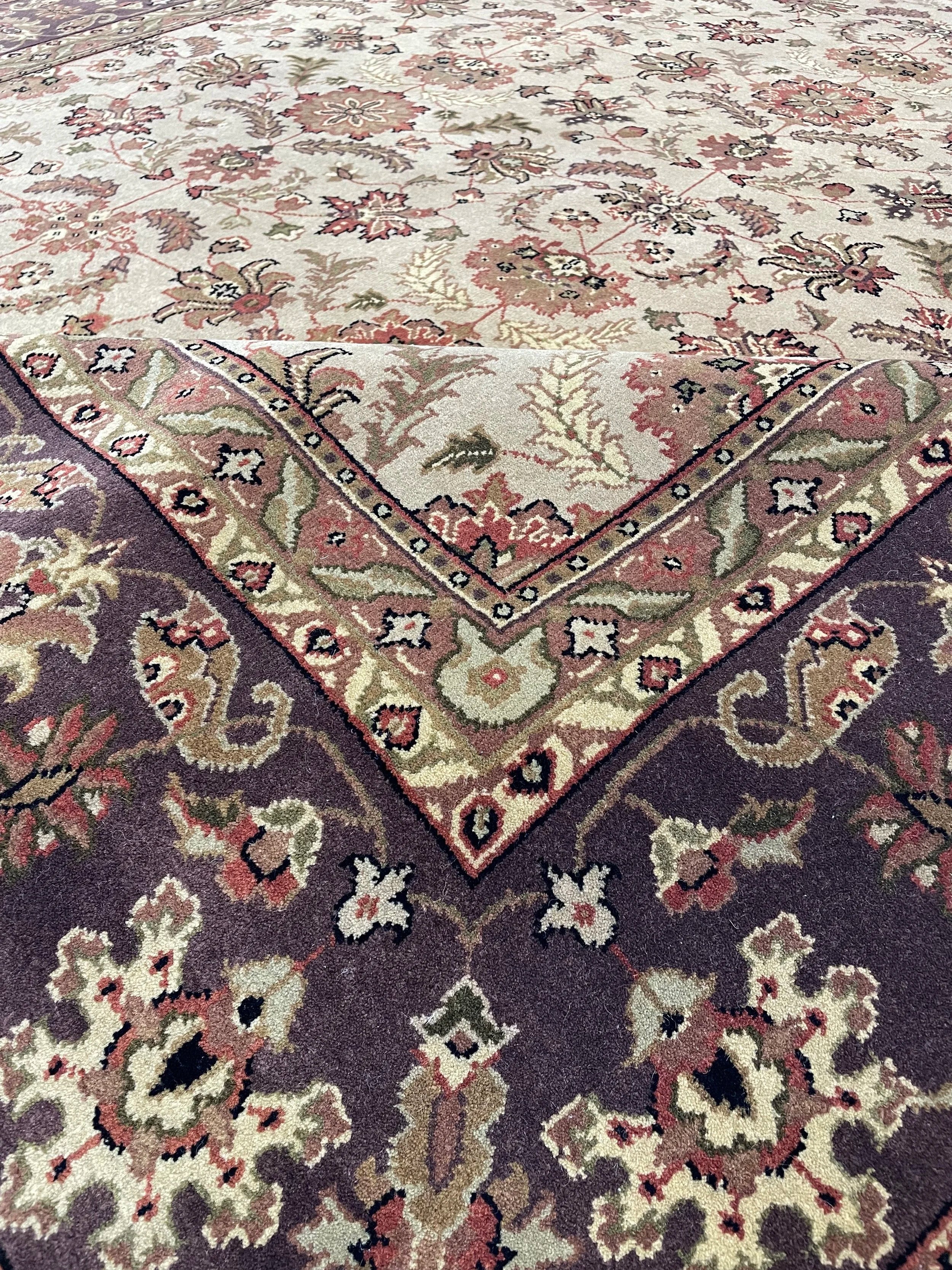 Indo Tabriz Wool Rug (8'1" x 9'10")