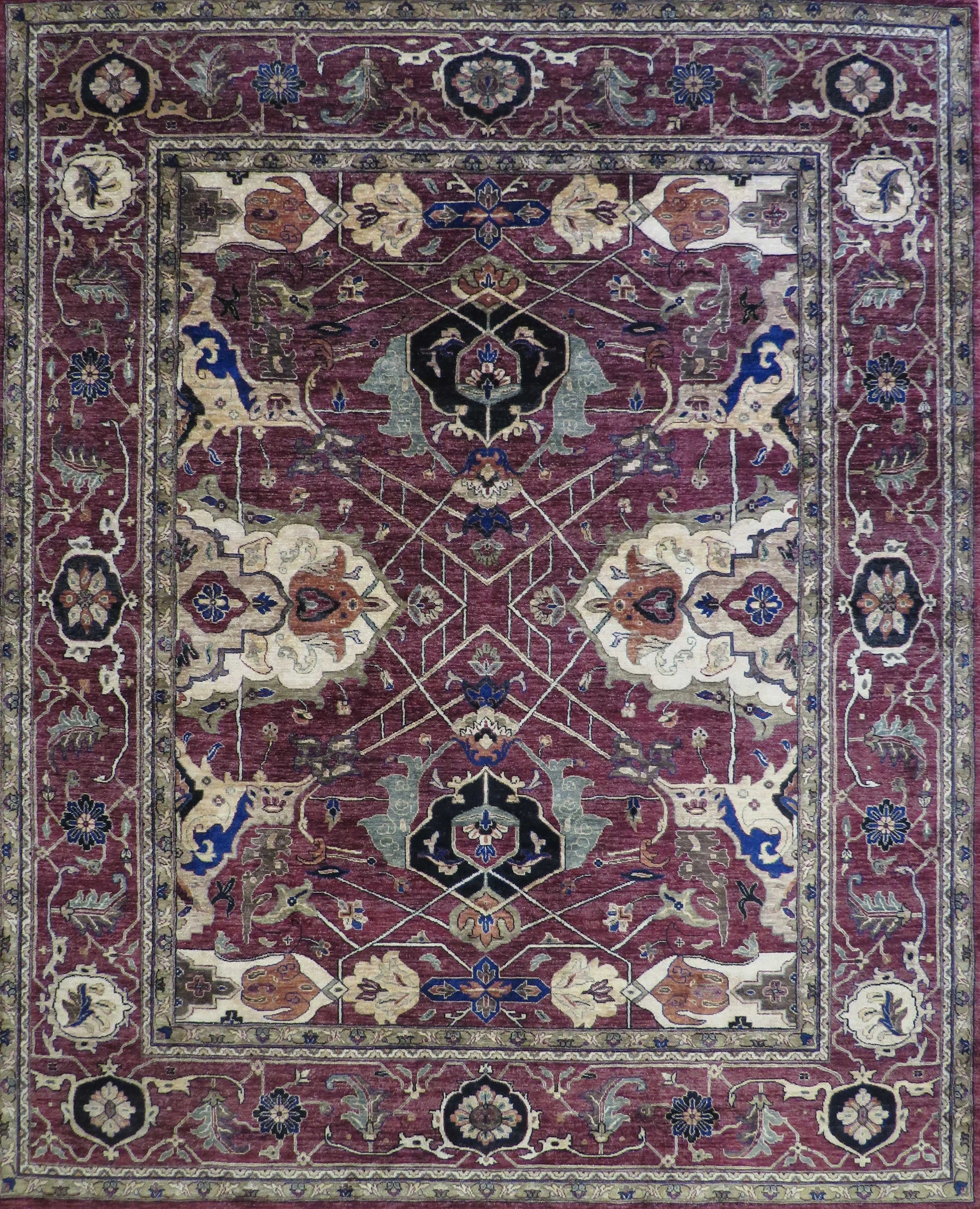 Tribal-Style Wool Rug (8'0" x 9'10")