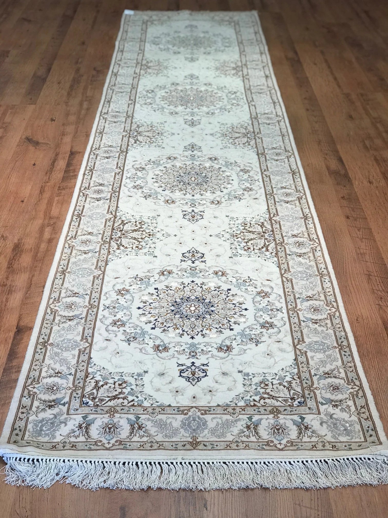 Isfahan Wool & Silk Rug Runner (2'9" x 13'2")