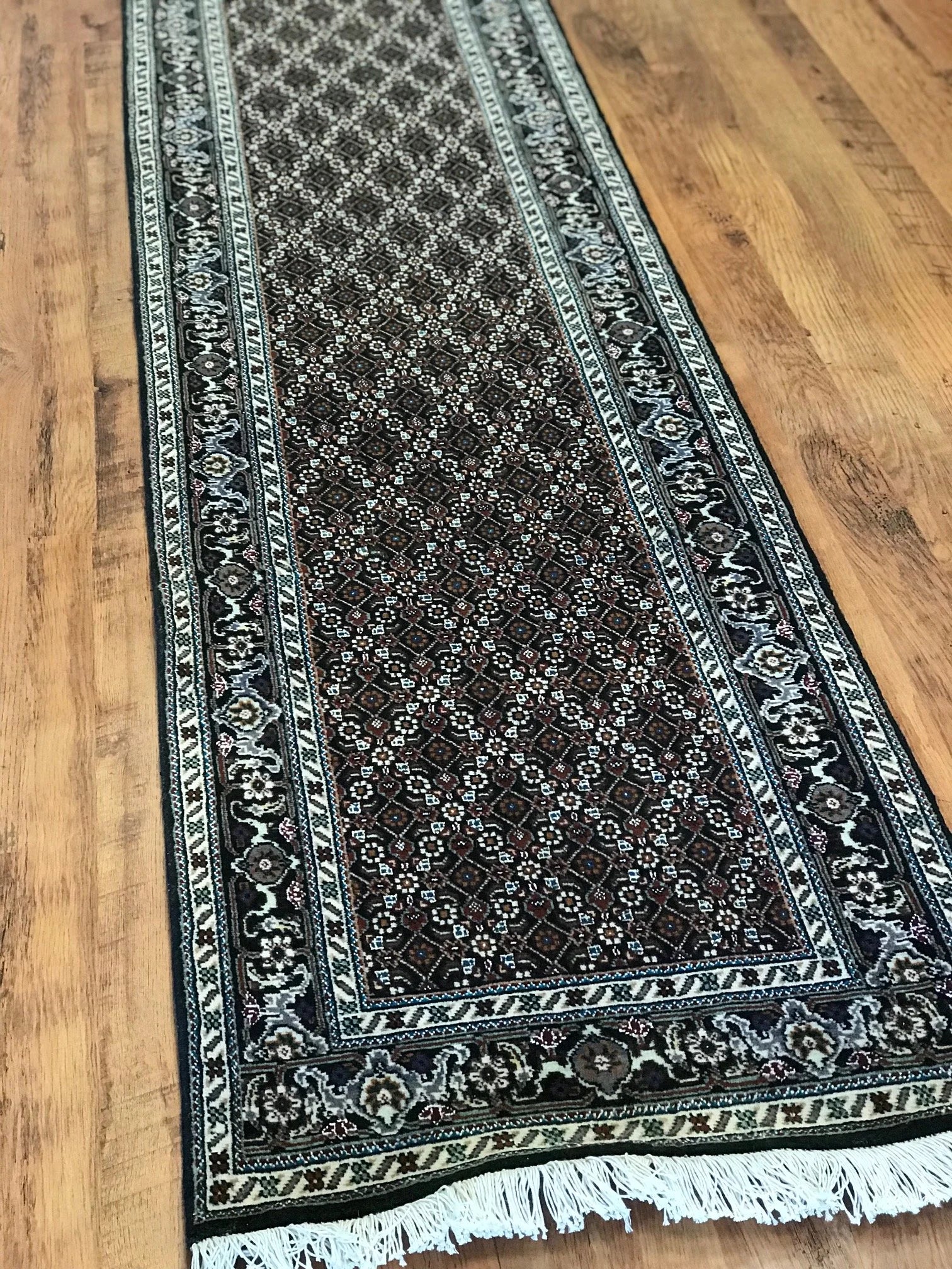 Tabriz Herati Wool & Silk Rug (2'2" x 9'5")