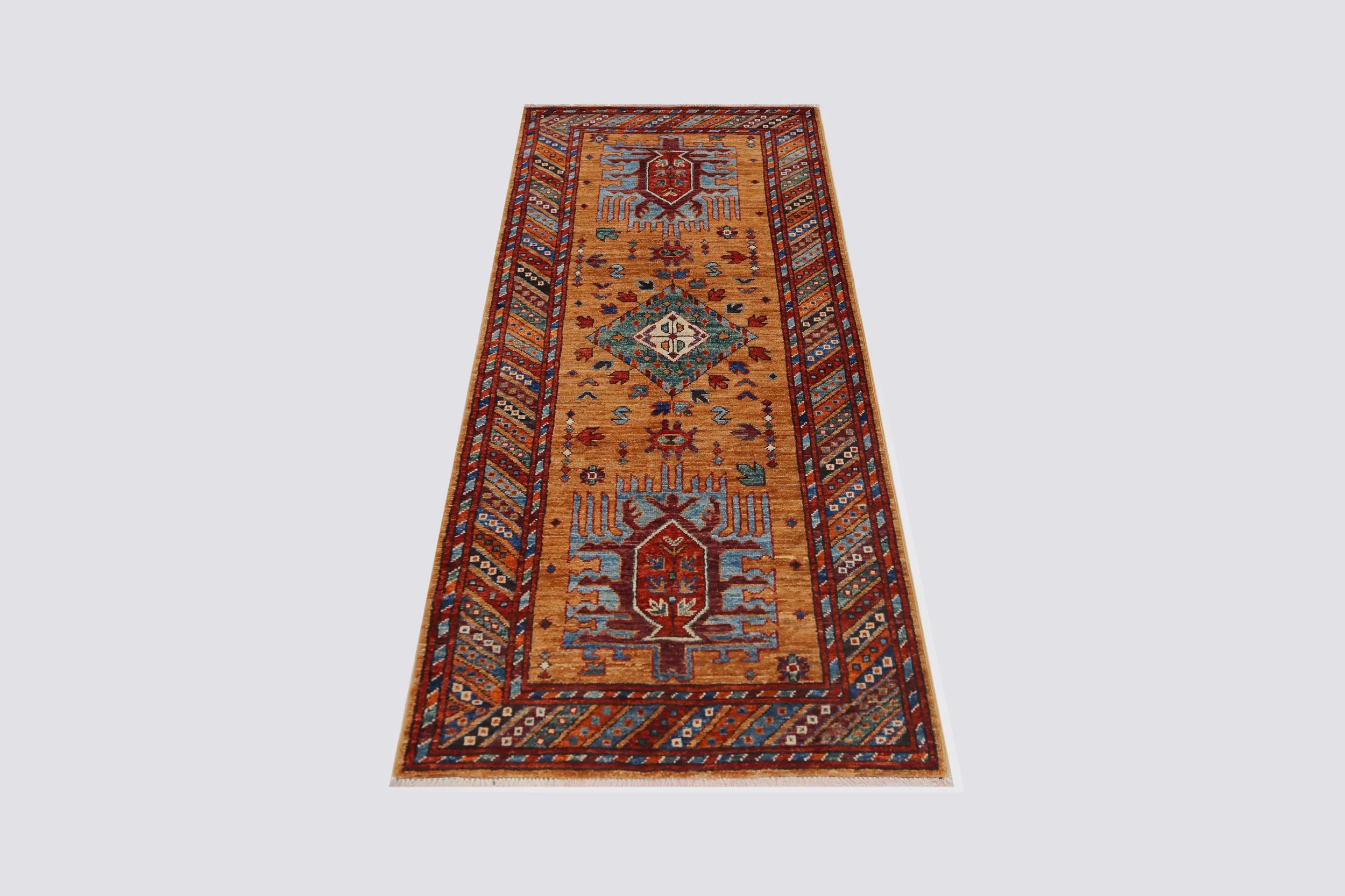 Contemporary Tribal Wool Rug Runner (2'8" x 6'8")