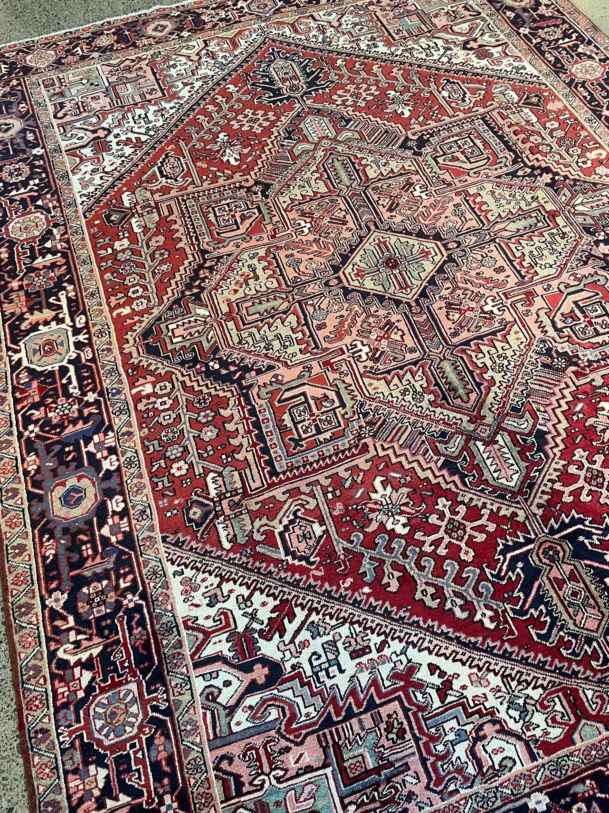 Wool Heriz Rug (8'4" x 10'9")
