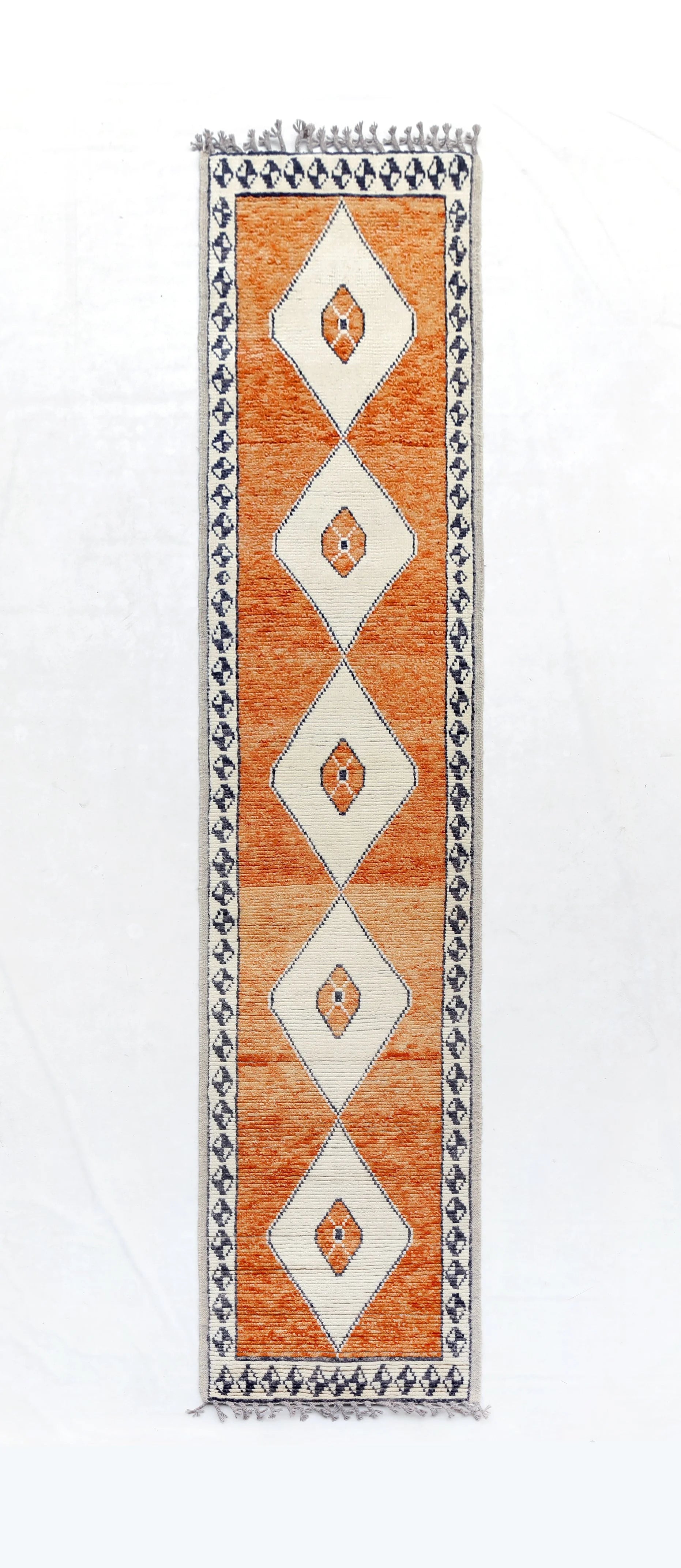 Moroccan-Style Wool Rug Runner (2'8" x 12'4")