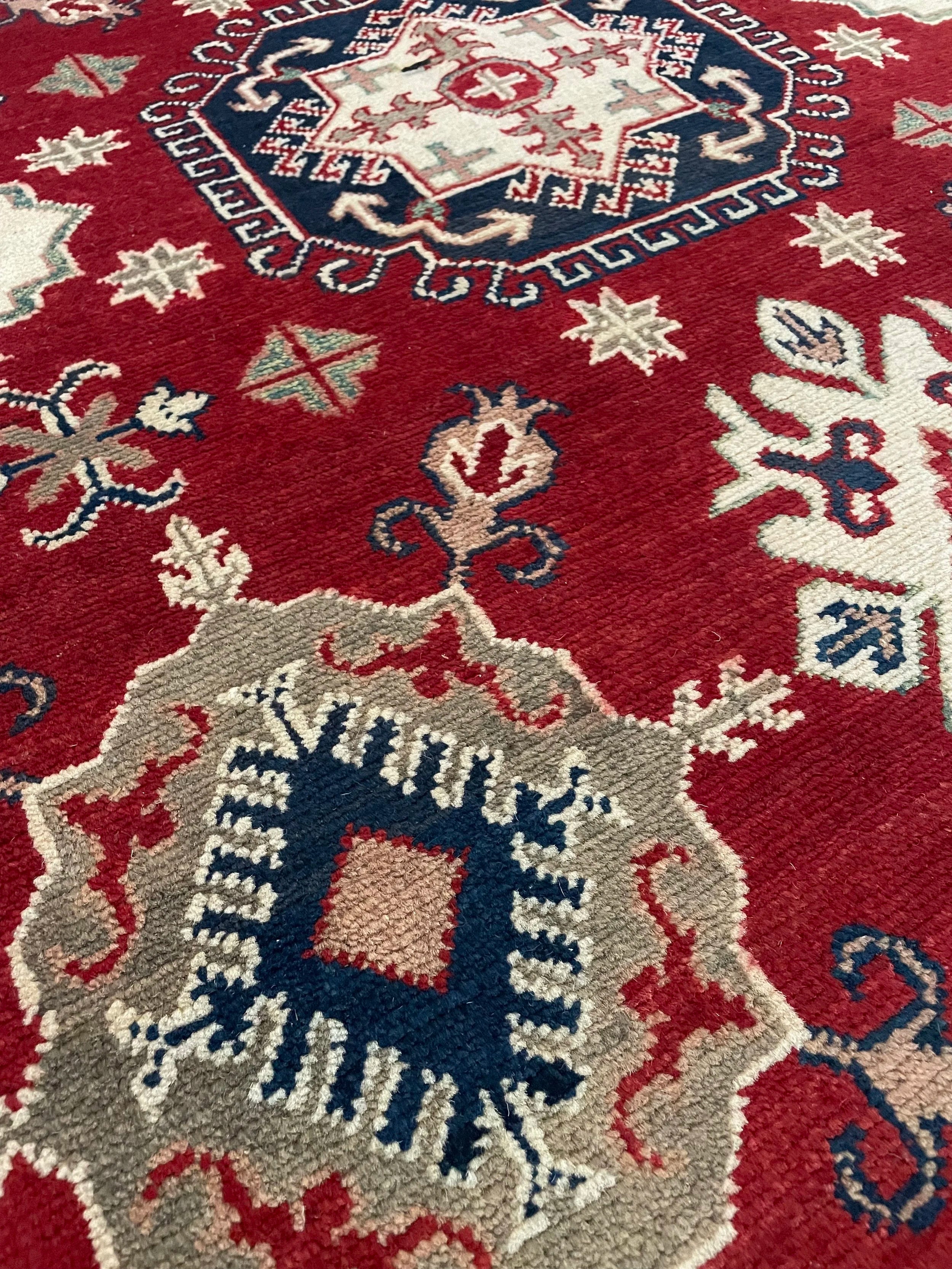 Kazak Wool Rug (5'0" x 6'10")