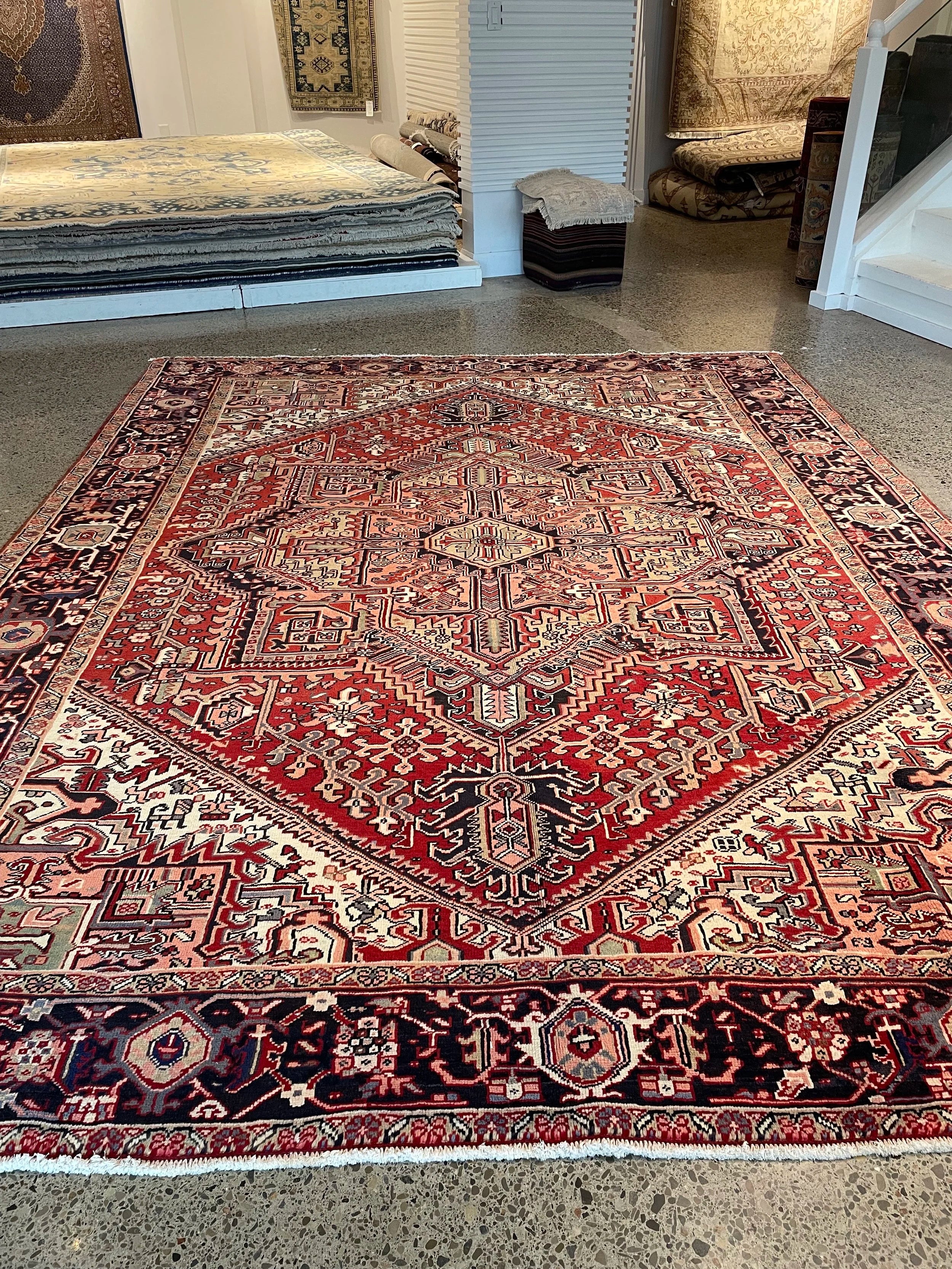 Wool Heriz Rug (8'4" x 10'9")