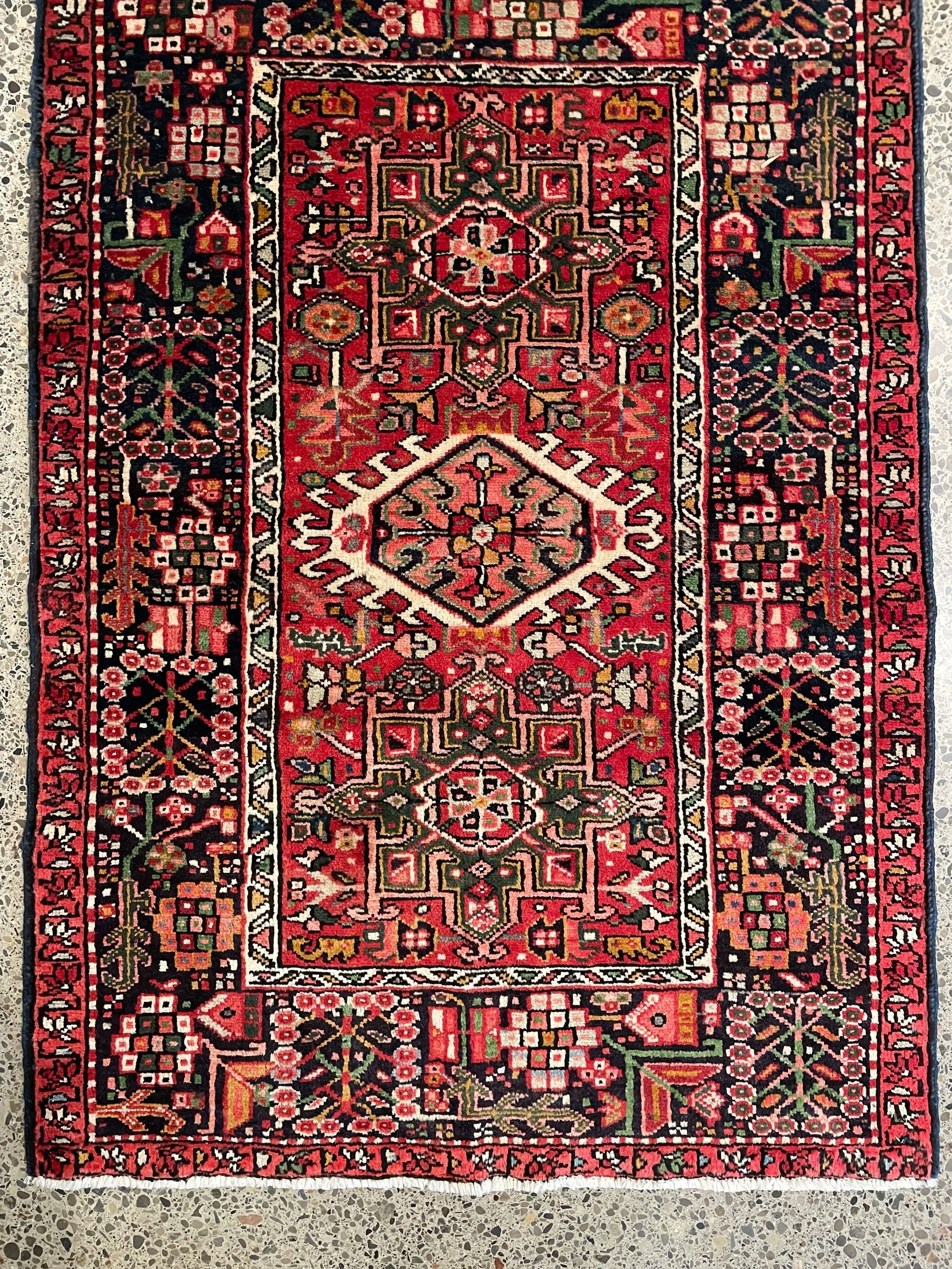 Karajeh Vintage Wool Rug (3'3" x 4'9")