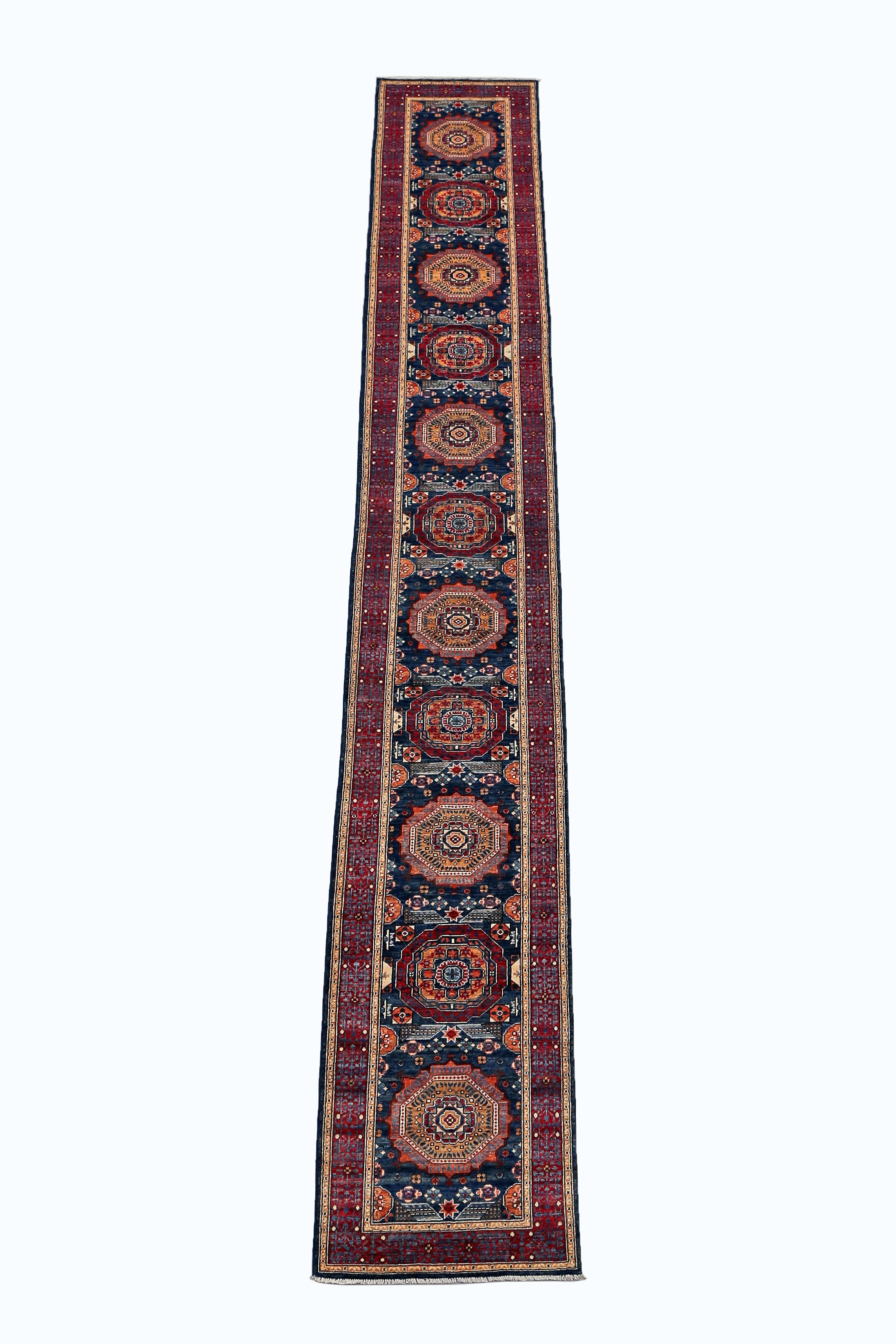 Mamluk Wool Rug Runner (2'9" x 19'6")