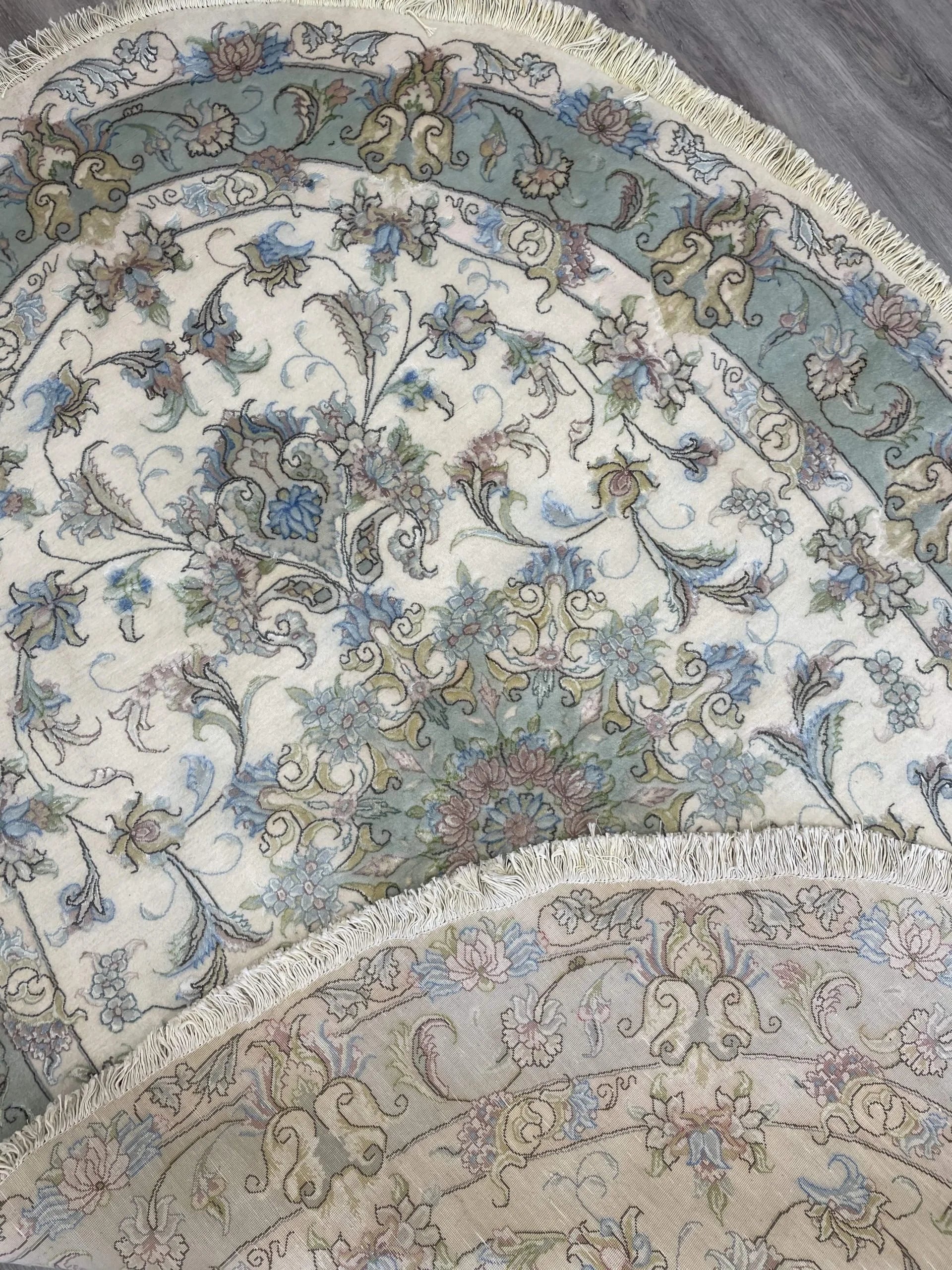 Tabriz Wool & Silk Oval Rug (4'6" x 6'4")