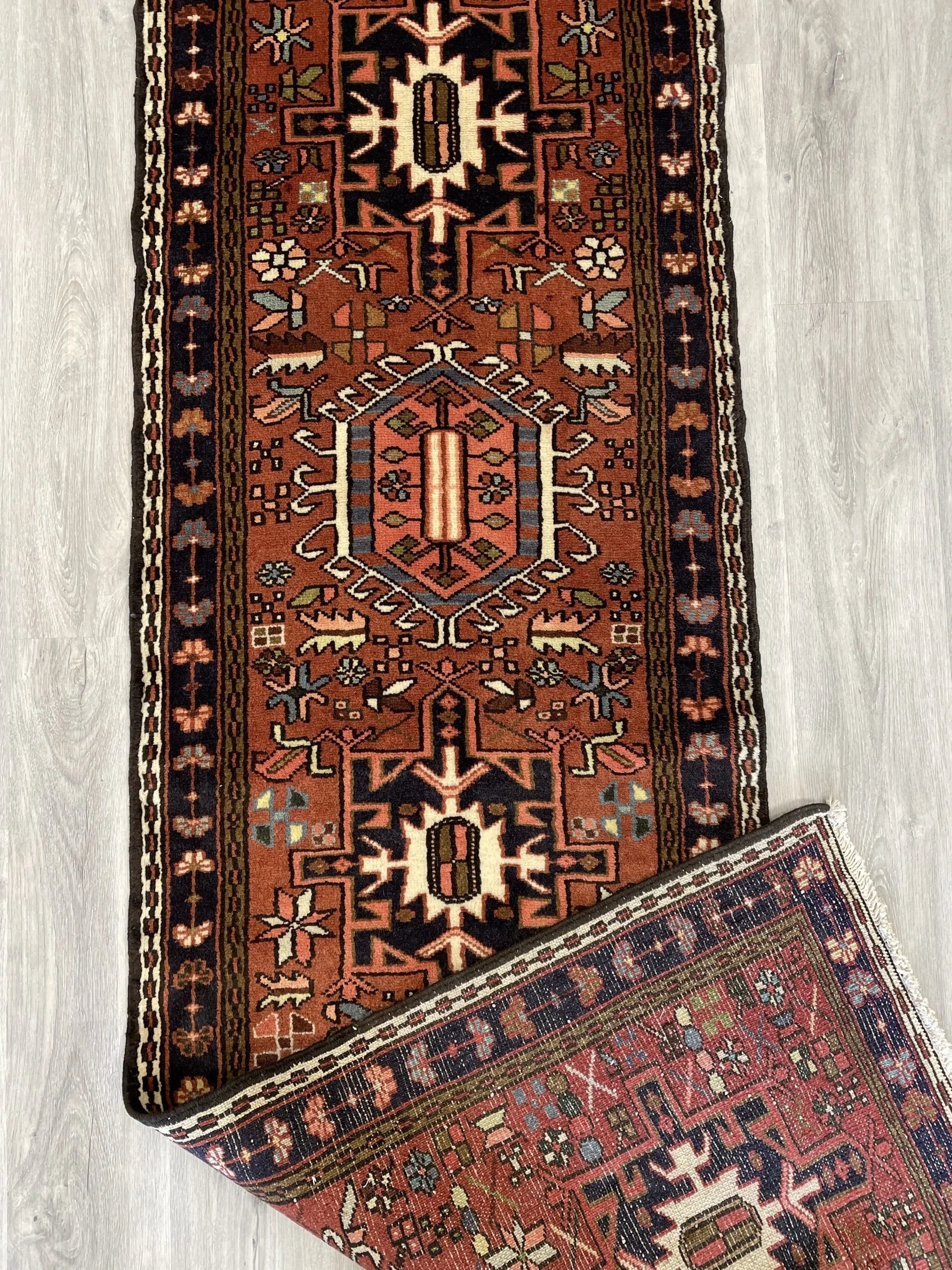 Karajeh Vintage Wool Rug Runner (2'5" x 13'3")
