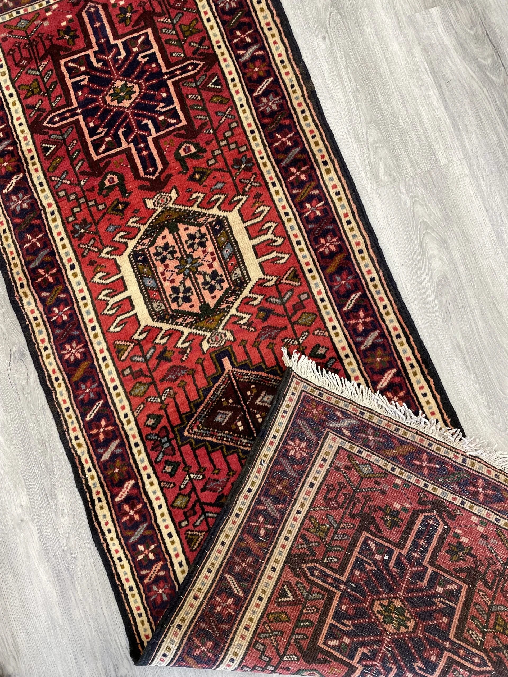 Karajeh Vintage Wool Rug Runner (2'1" x 5'10")