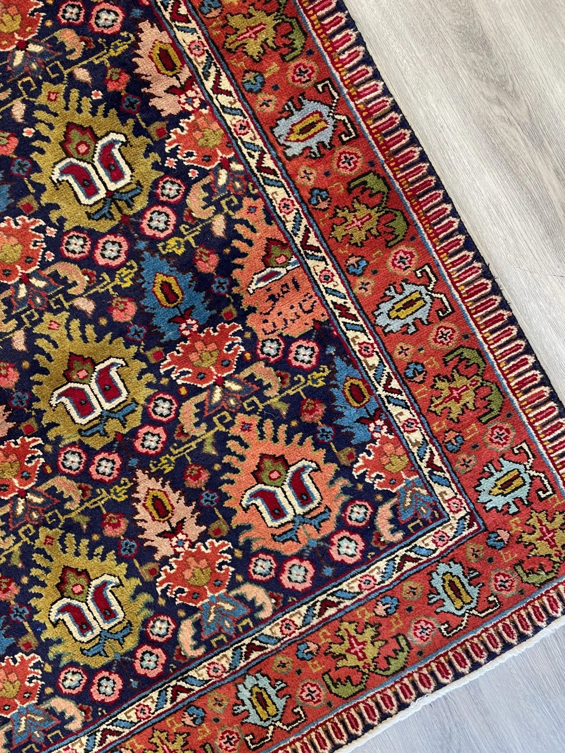 Vintage Tabriz Runner Rug (3'6" x 12'10")