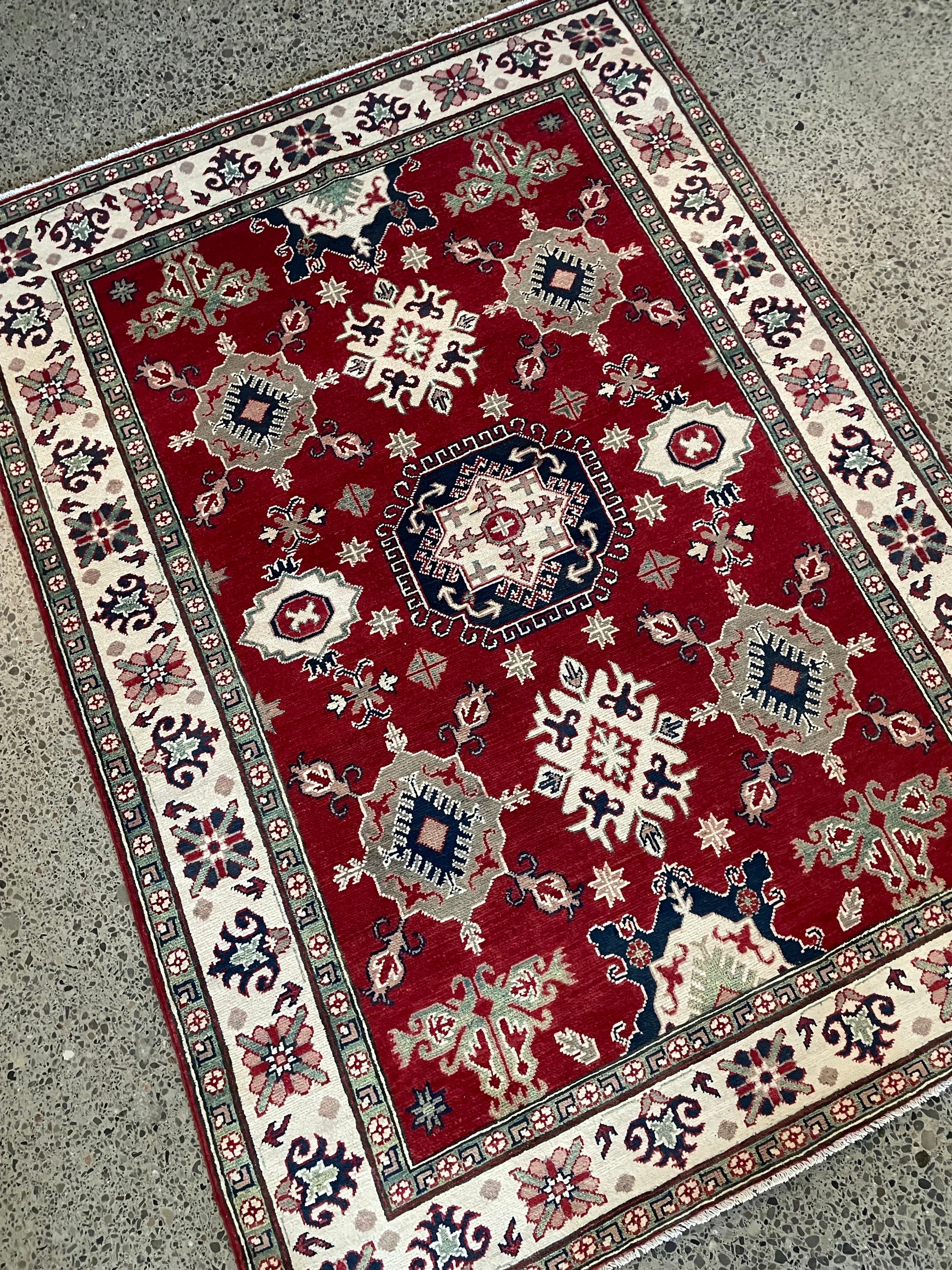 Kazak Wool Rug (5'0" x 6'10")