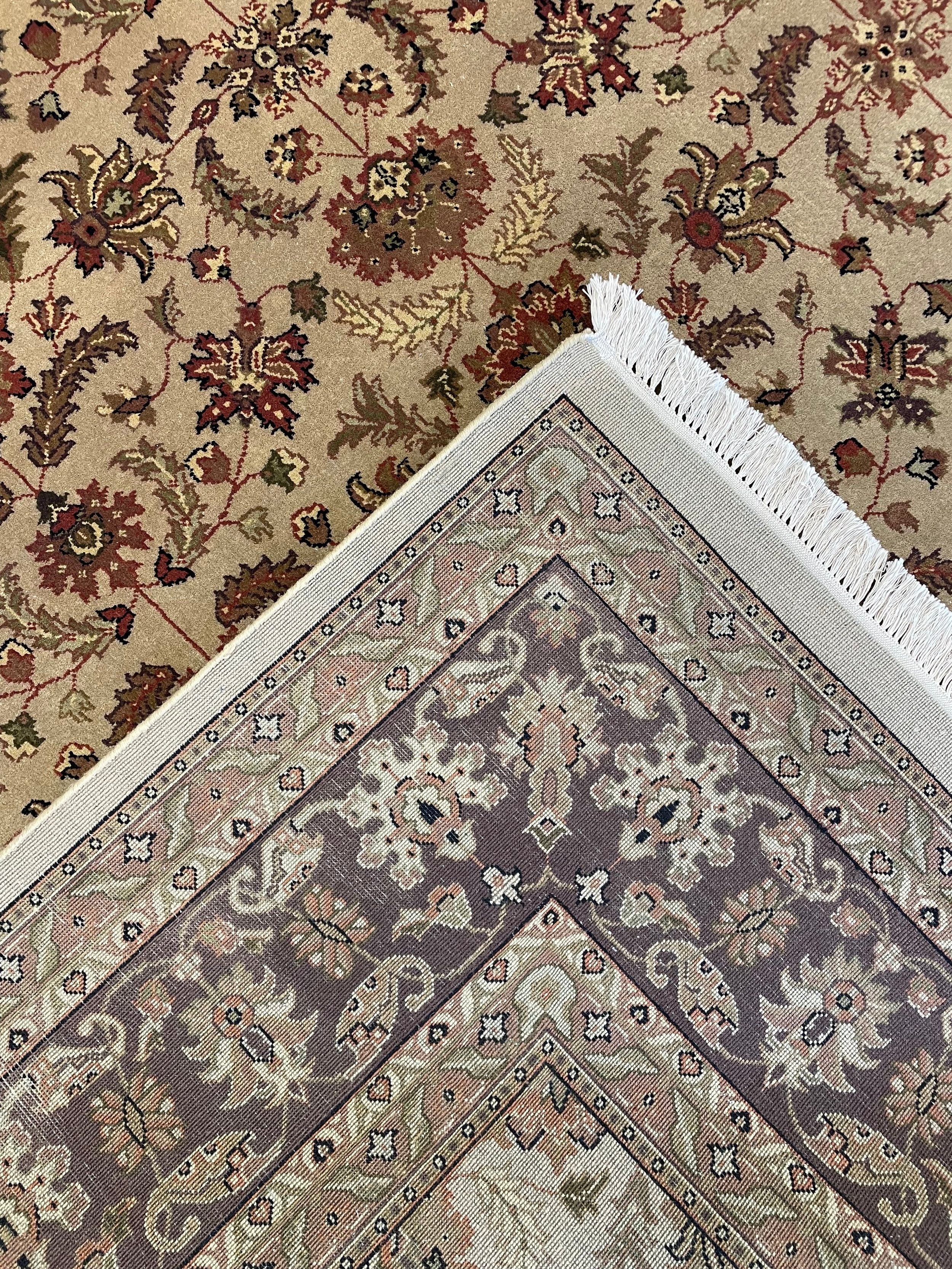 Indo Tabriz Wool Rug (8'1" x 9'10")