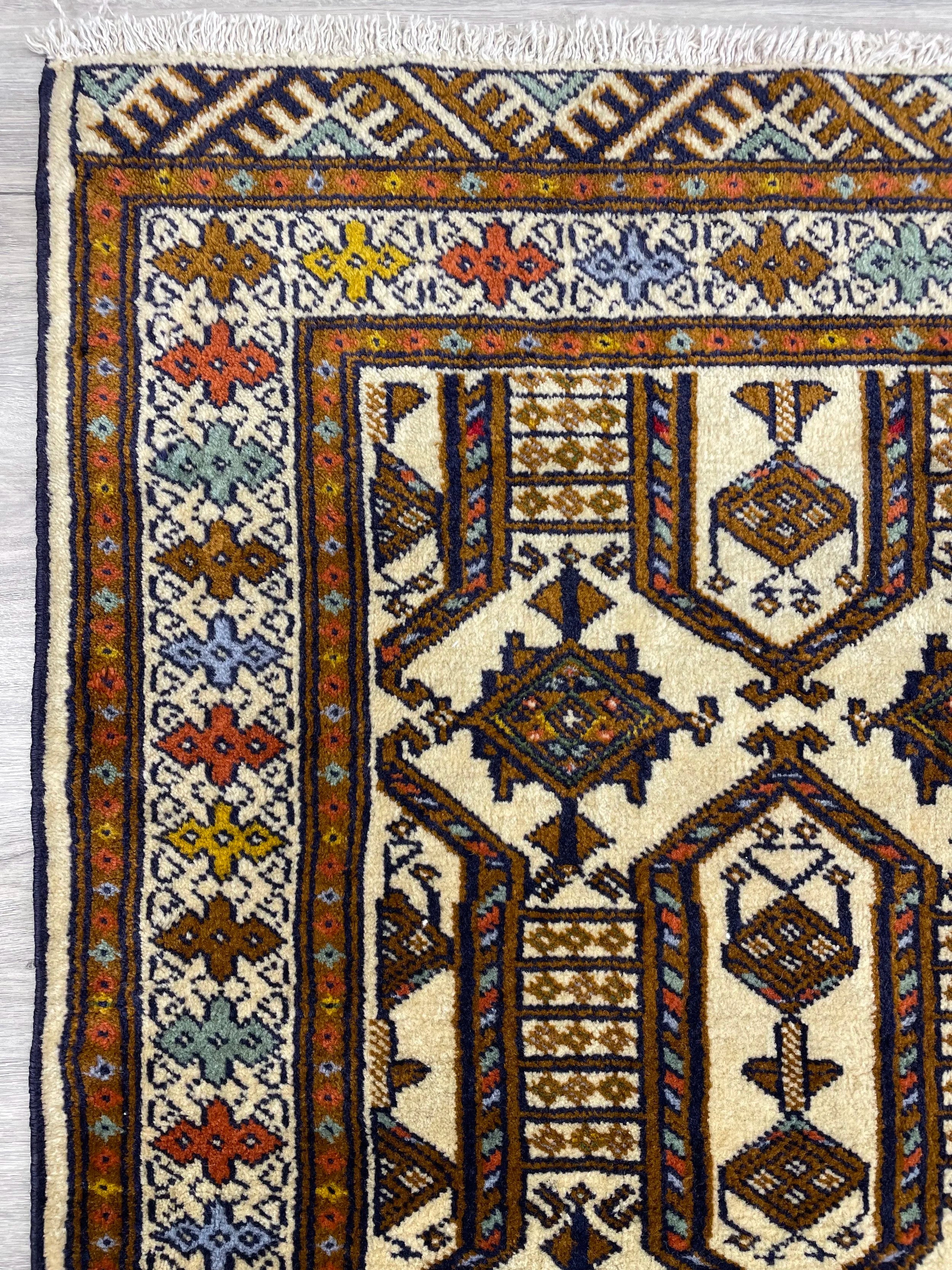 Turkoman Wool Rug (3'1" x 4'2")
