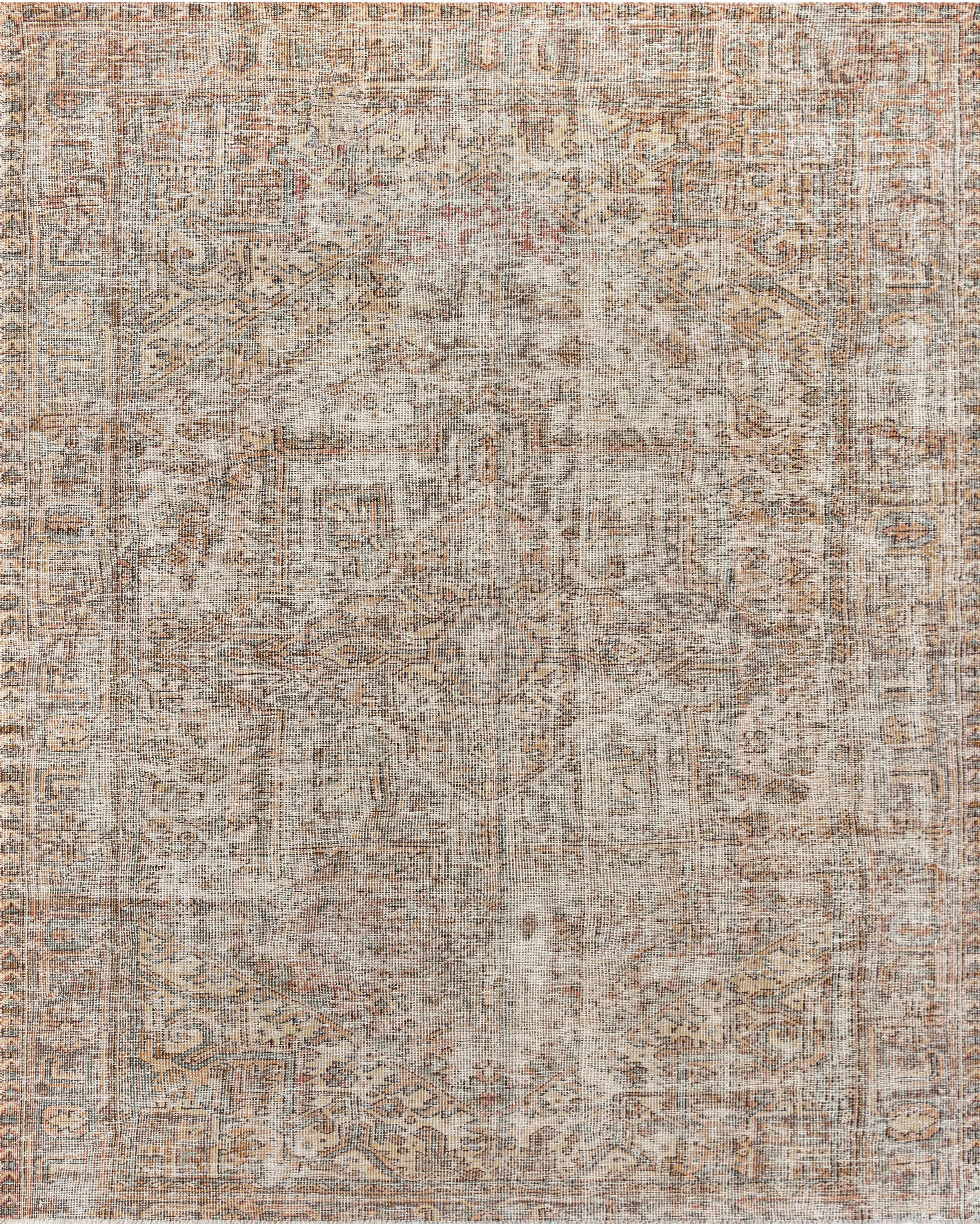 Heriz Distressed Vintage Wool Rug (7'1" x 9'1")