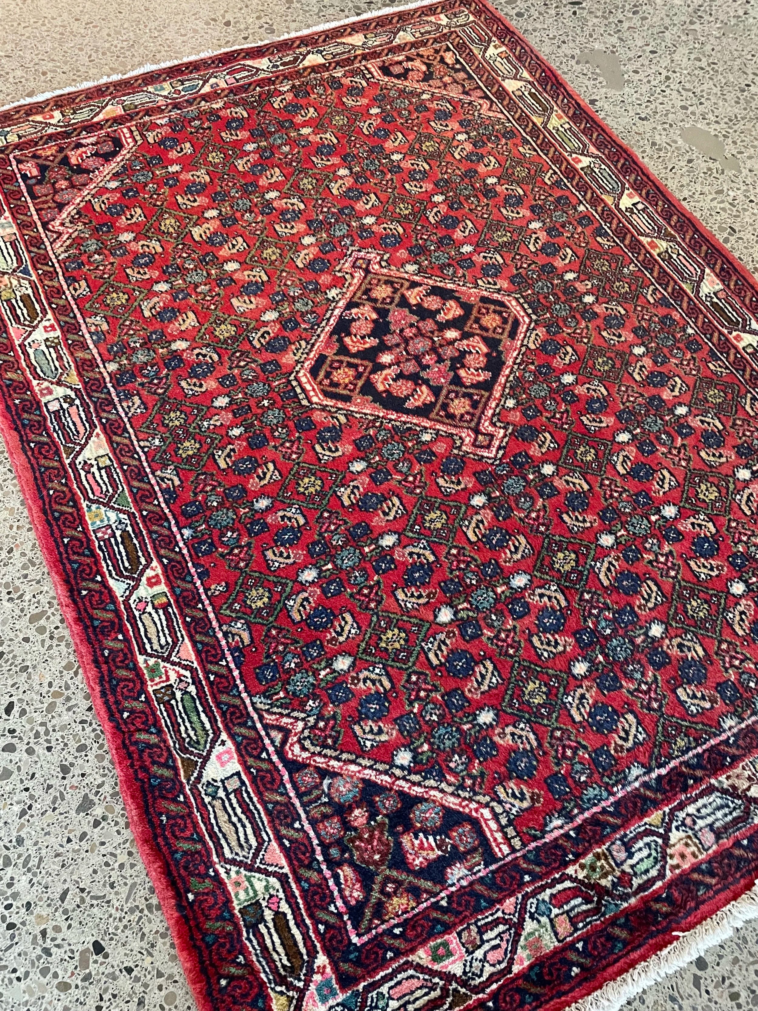 Hosseinabad Wool Rug (3'5" x 4'9")