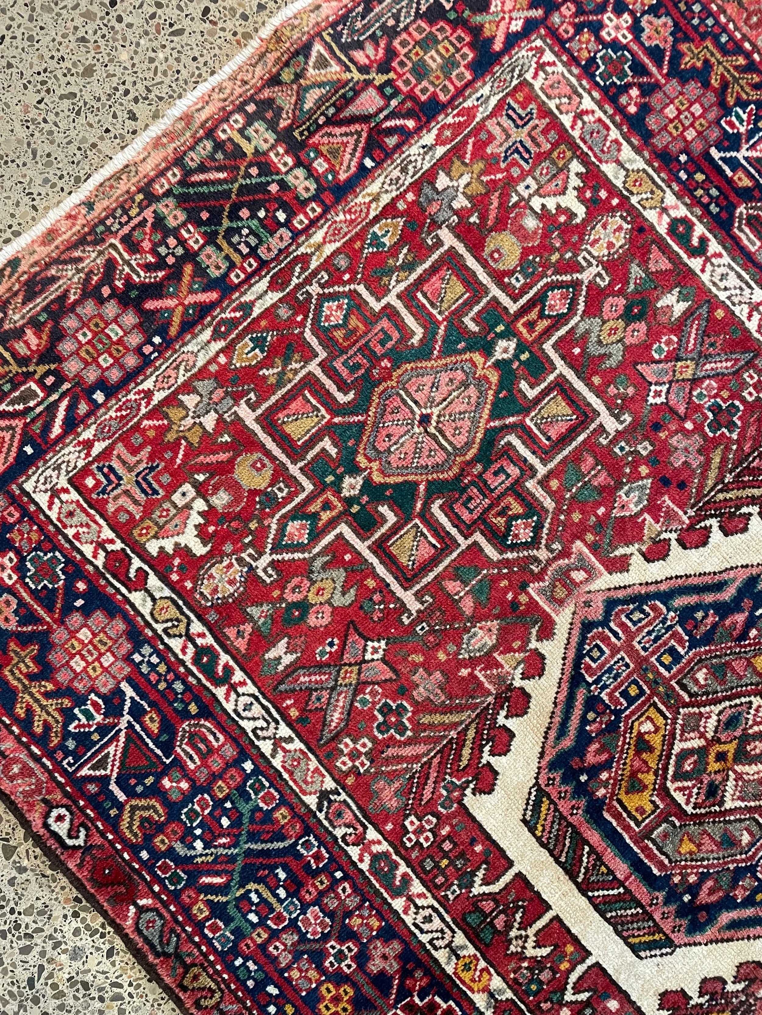 Karajeh Vintage Wool Rug (3'8" x 5'5")