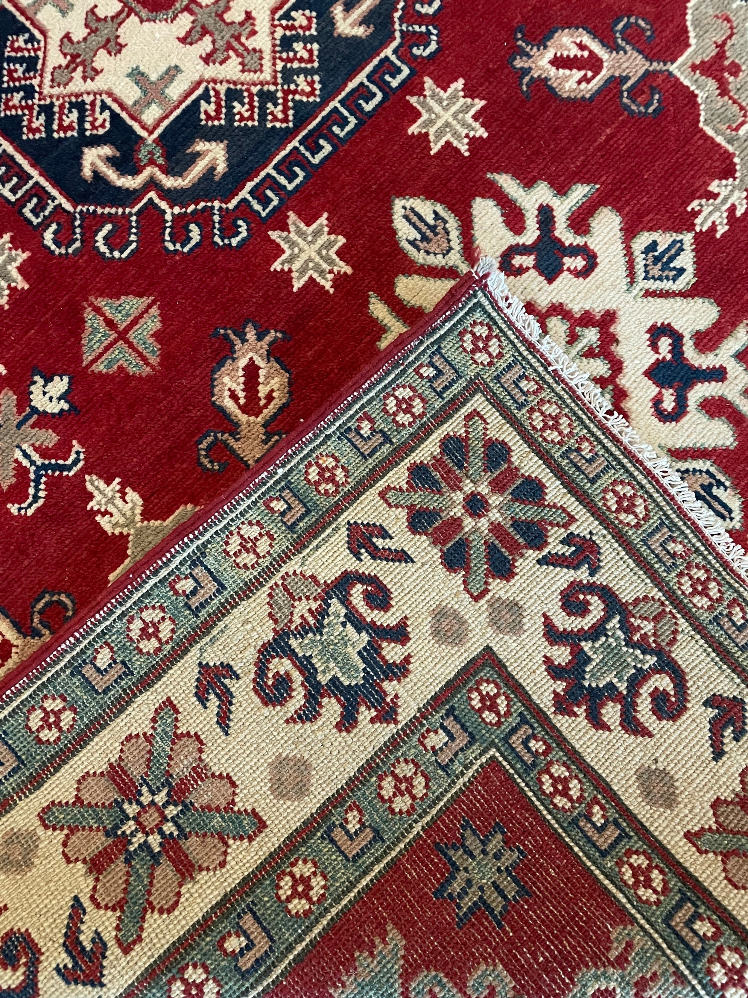 Kazak Wool Rug (5'0" x 6'10")