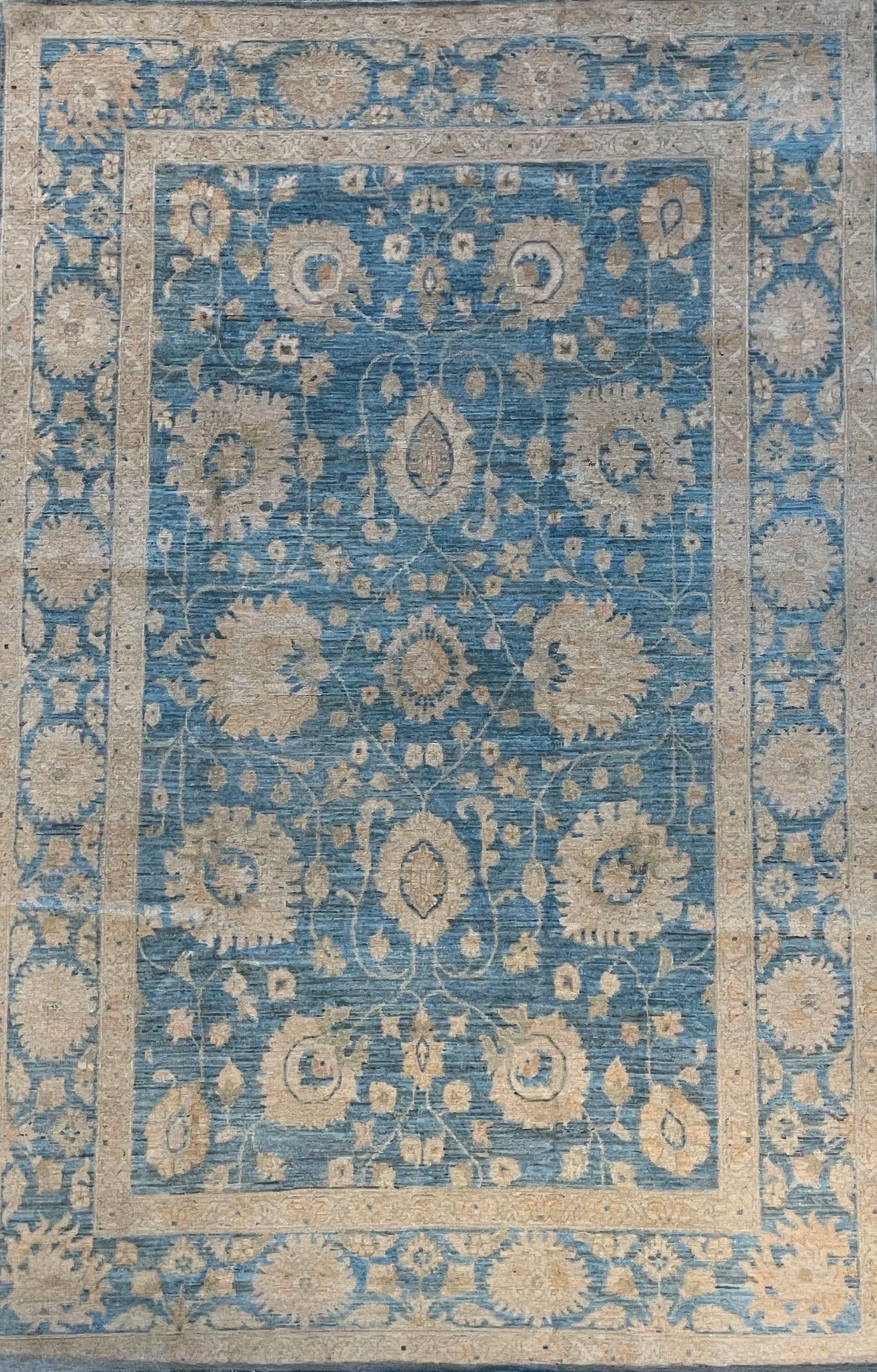 Sky Blue Ziegler Wool Rug (6'4" x 9'8")