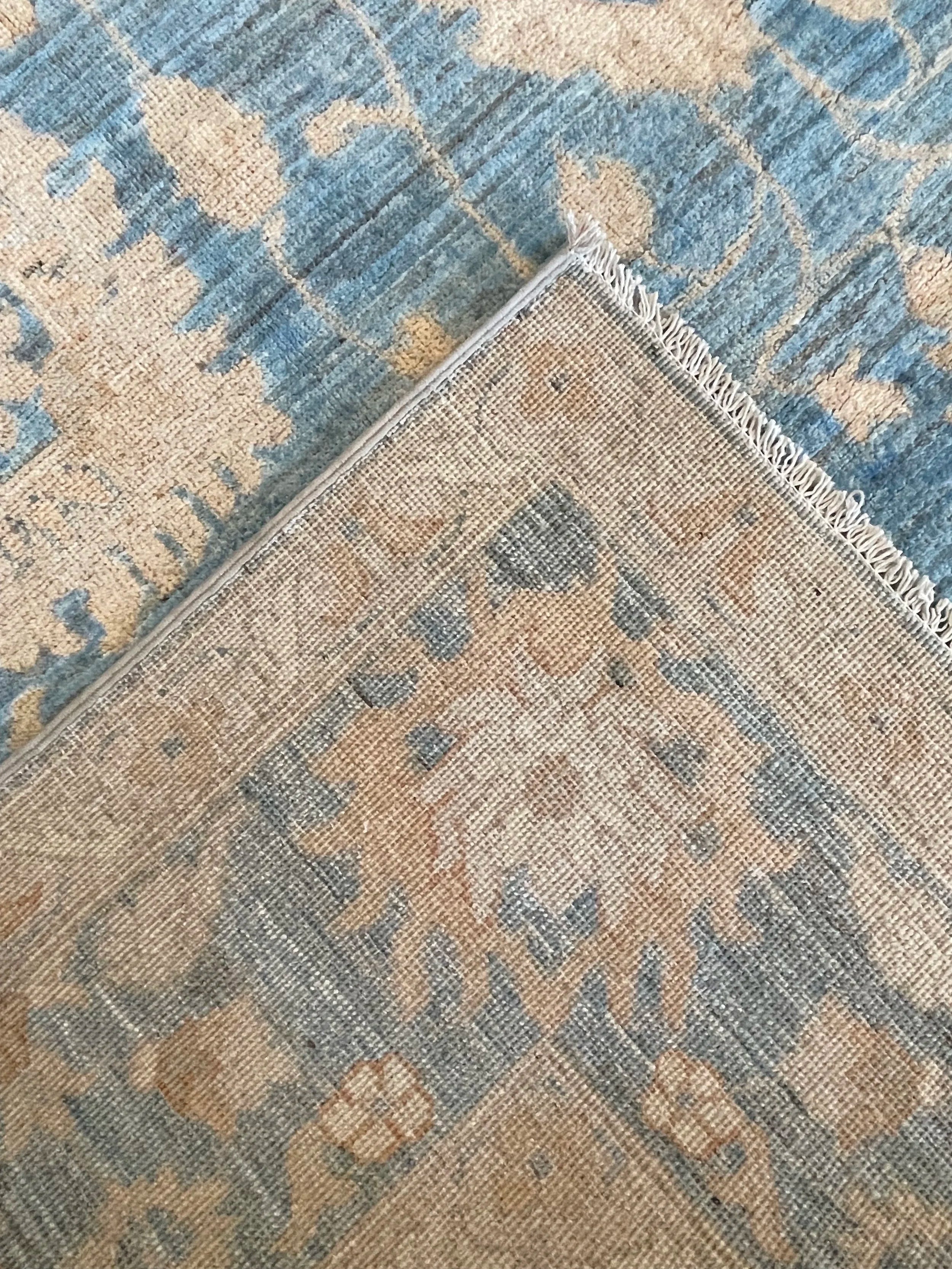 Sky Blue Ziegler Wool Rug (6'4" x 9'8")
