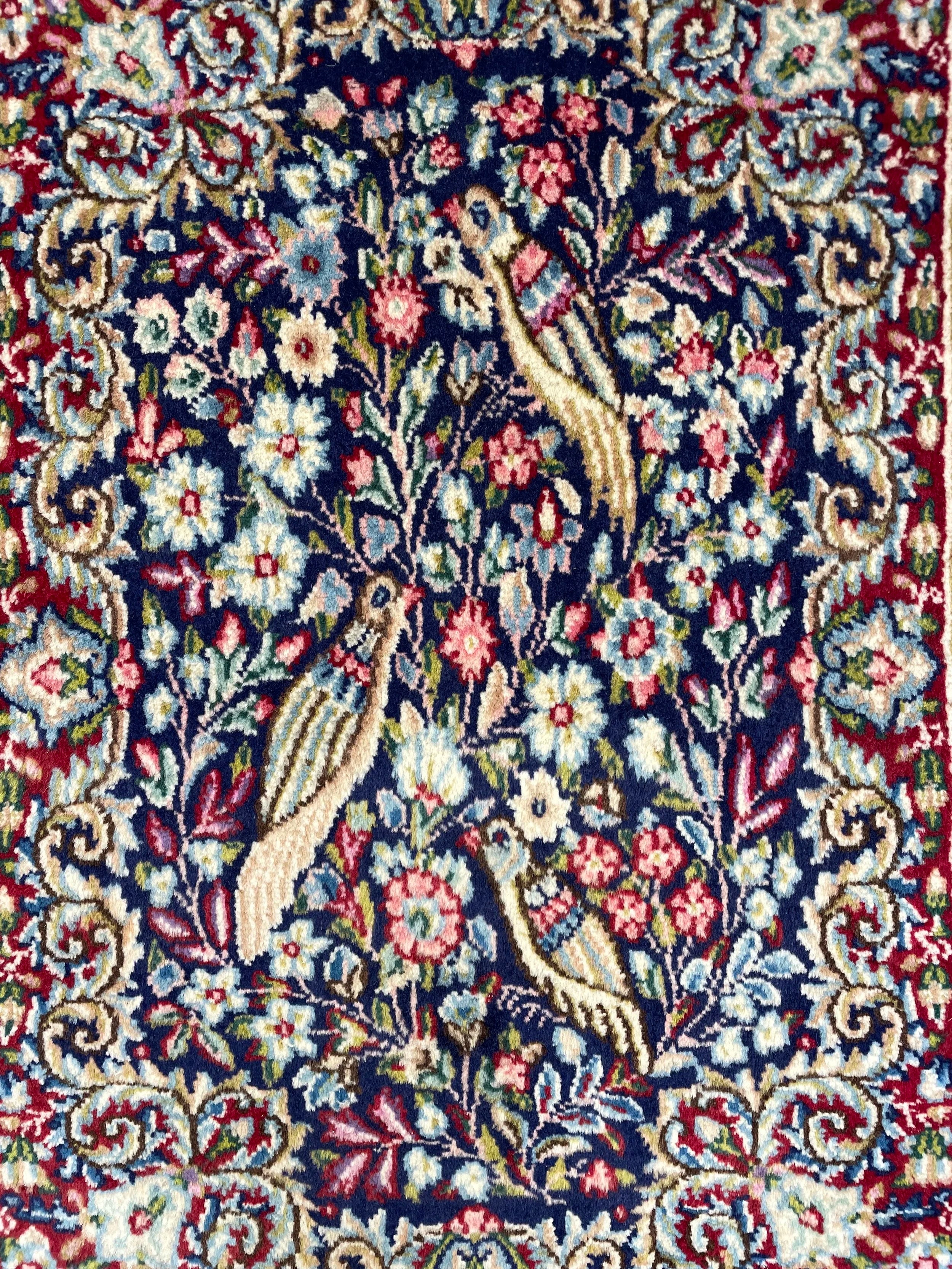 Wool Kerman Rug (1'9" x 2'6")