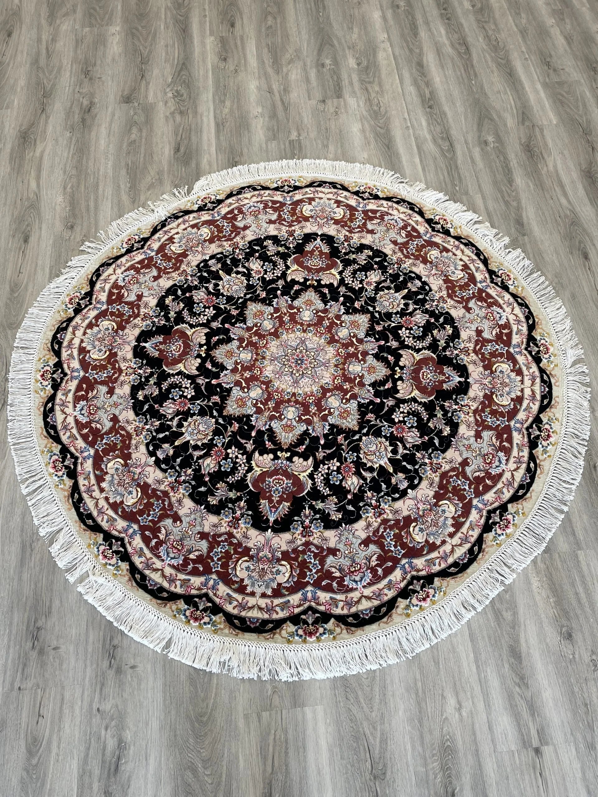 Tabriz Wool & Silk - Round Rug (5'0" x 5'0")