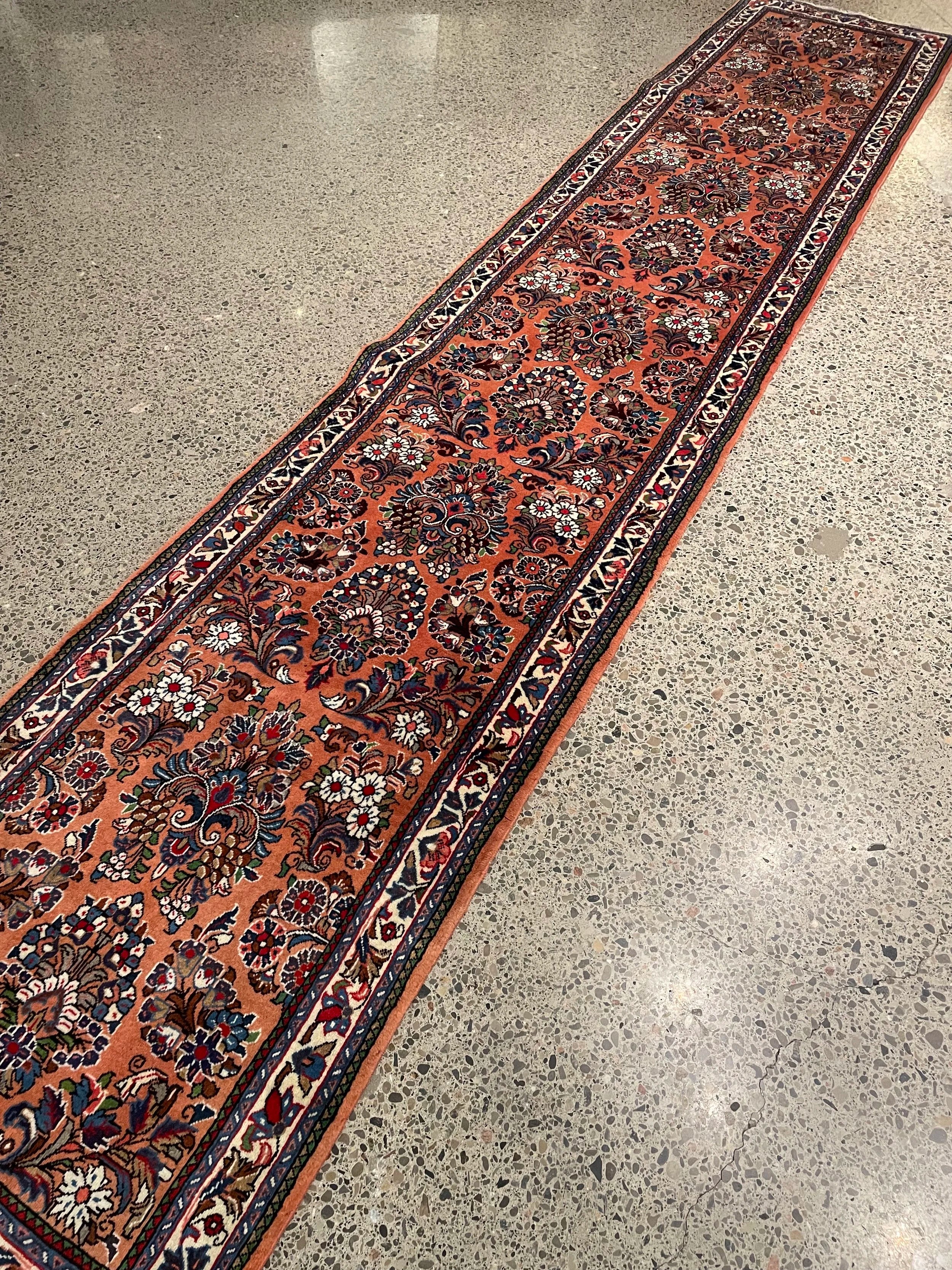 Sarough Wool Runner Rug (2'7" x 13'7")