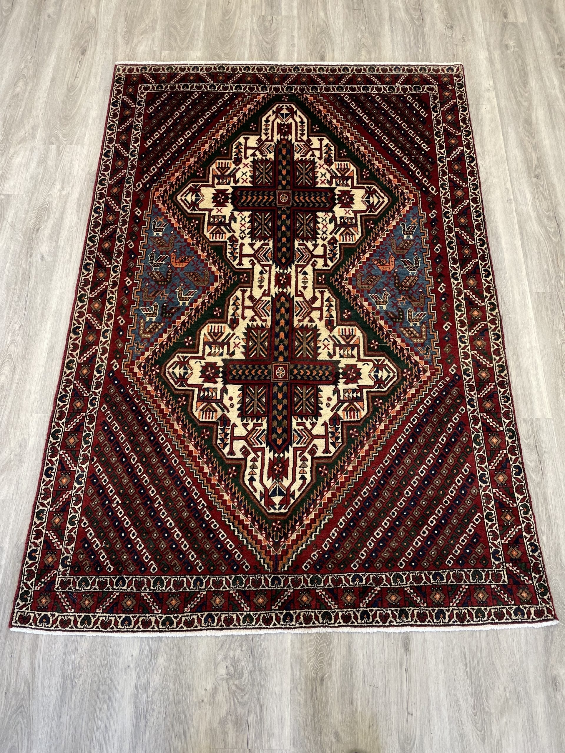 Shahrebabak Wool Rug (4'2" x 6'4")