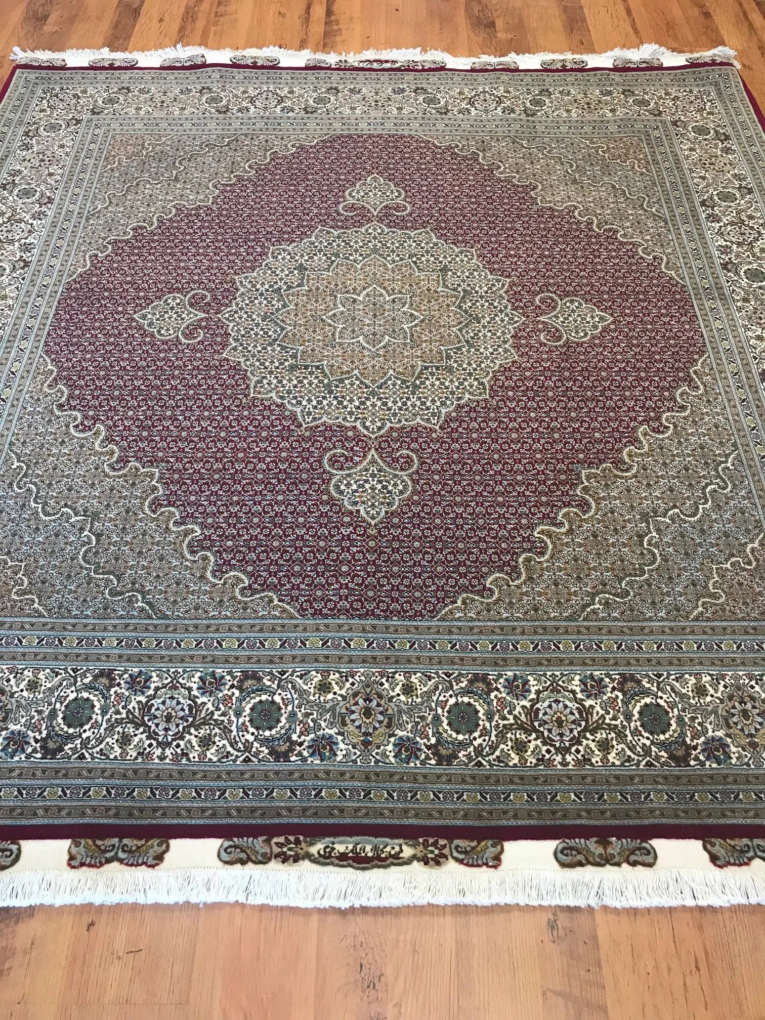 Tabriz Wool & Silk Rug (6'7" x 6'8")