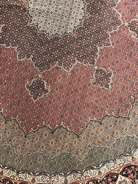 Tabriz Maralan Wool & Silk Rug (12'11" x 12'11")