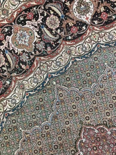 Tabriz Maralan Wool & Silk Rug (12'11" x 12'11")
