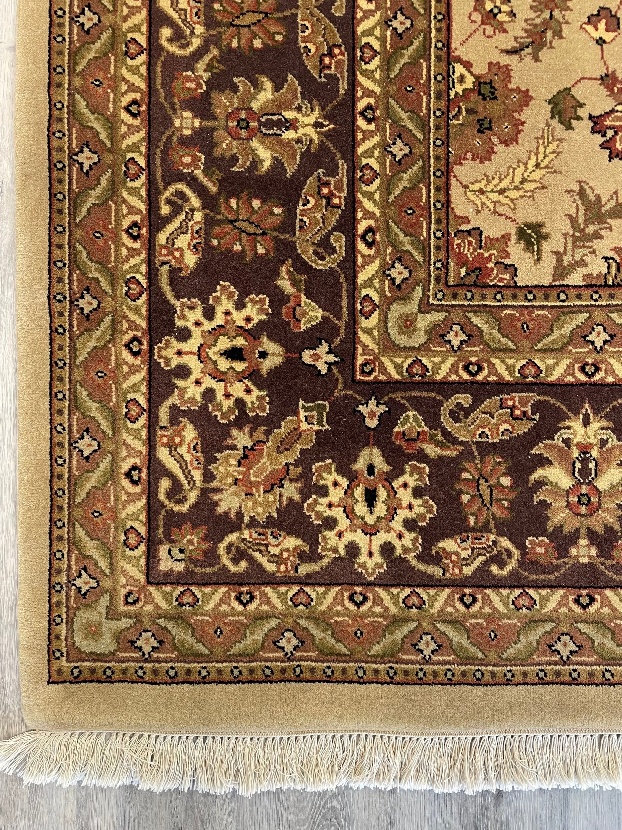 Indo Tabriz Wool Rug (8'1" x 9'10")