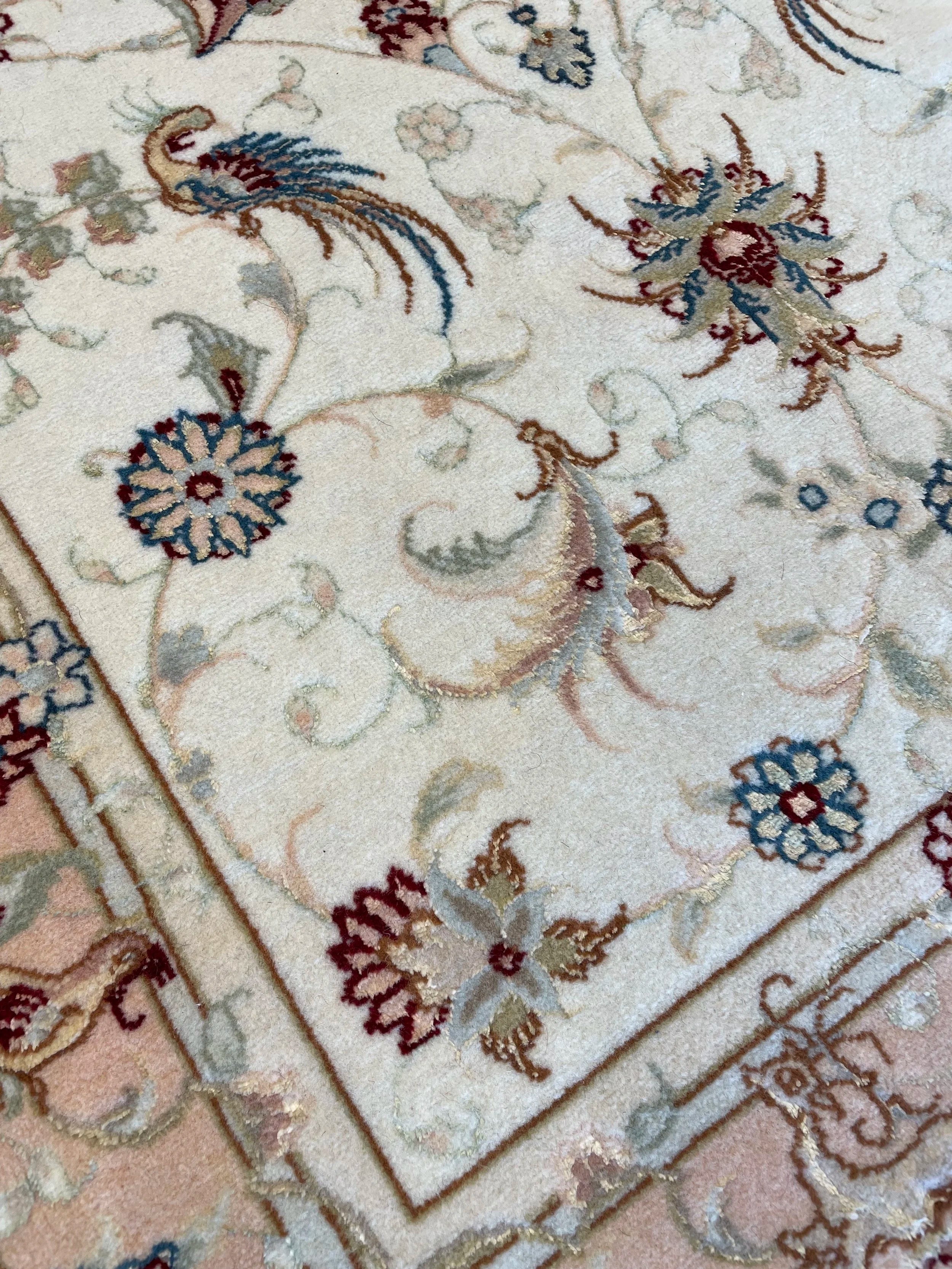Tabriz Wool and Silk Rug (2'6" x 10'0")