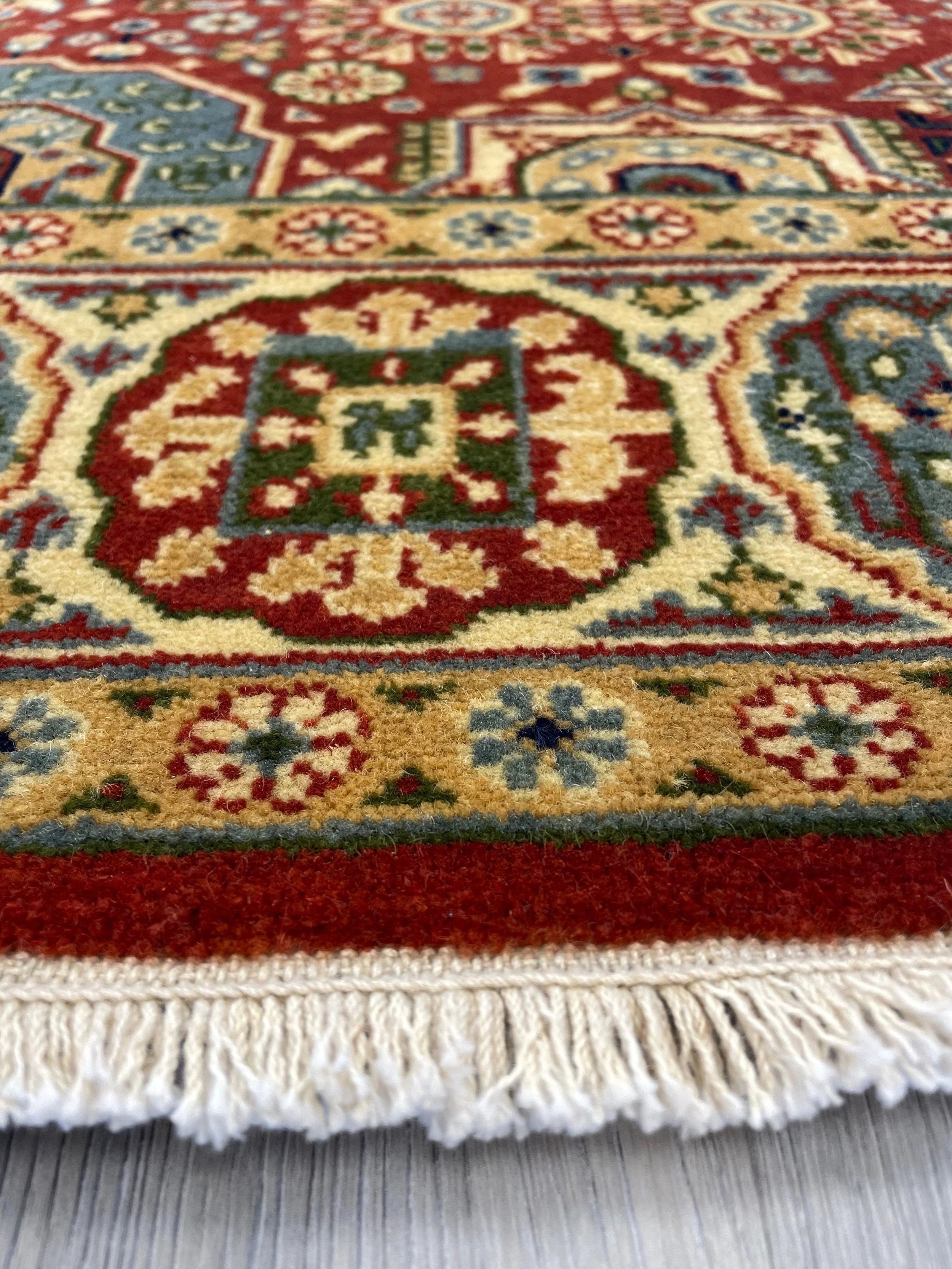 Indo Mamluk Wool Rug (4'0" x 5'11")