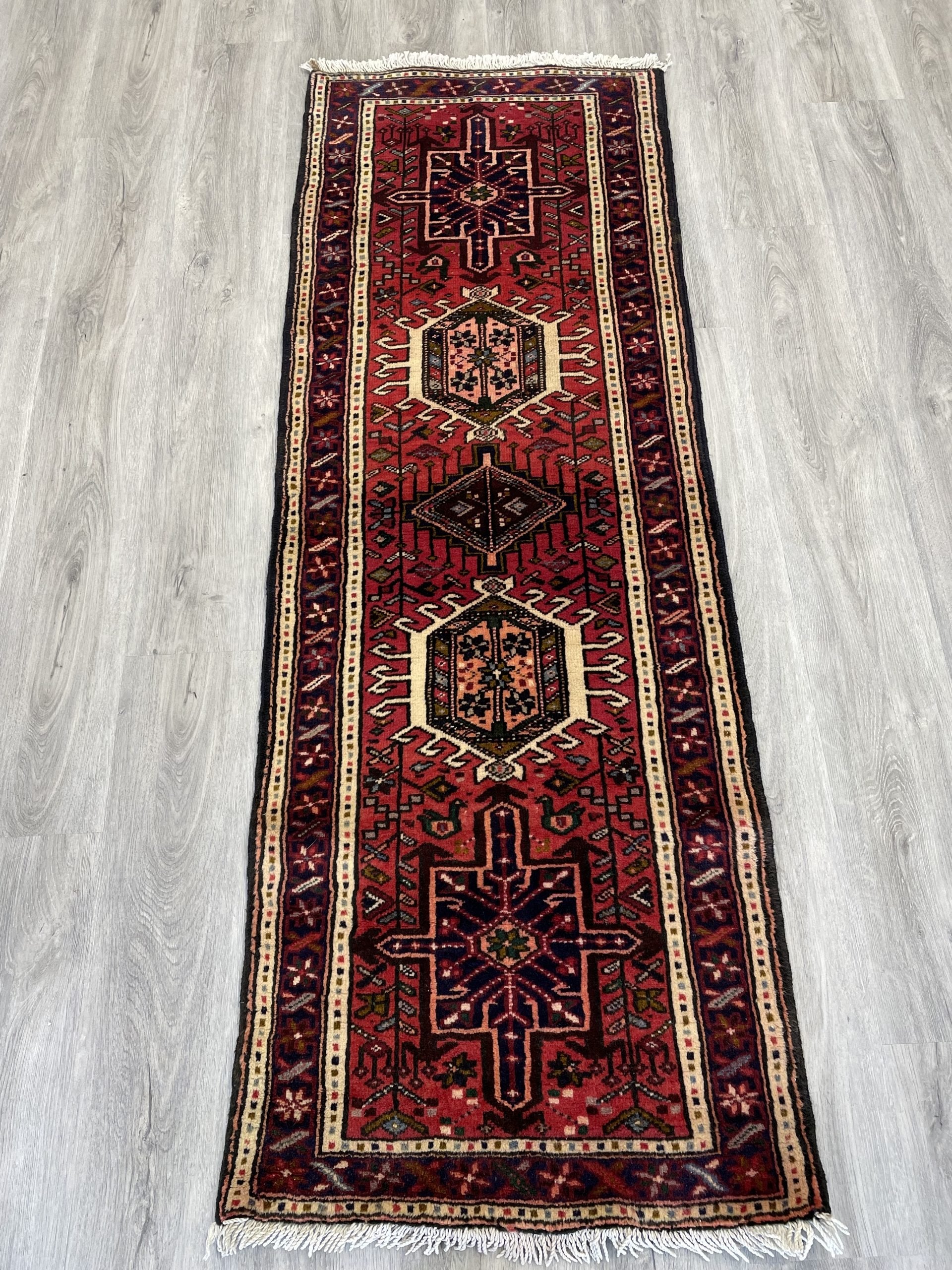 Karajeh Vintage Wool Rug Runner (2'1" x 5'10")