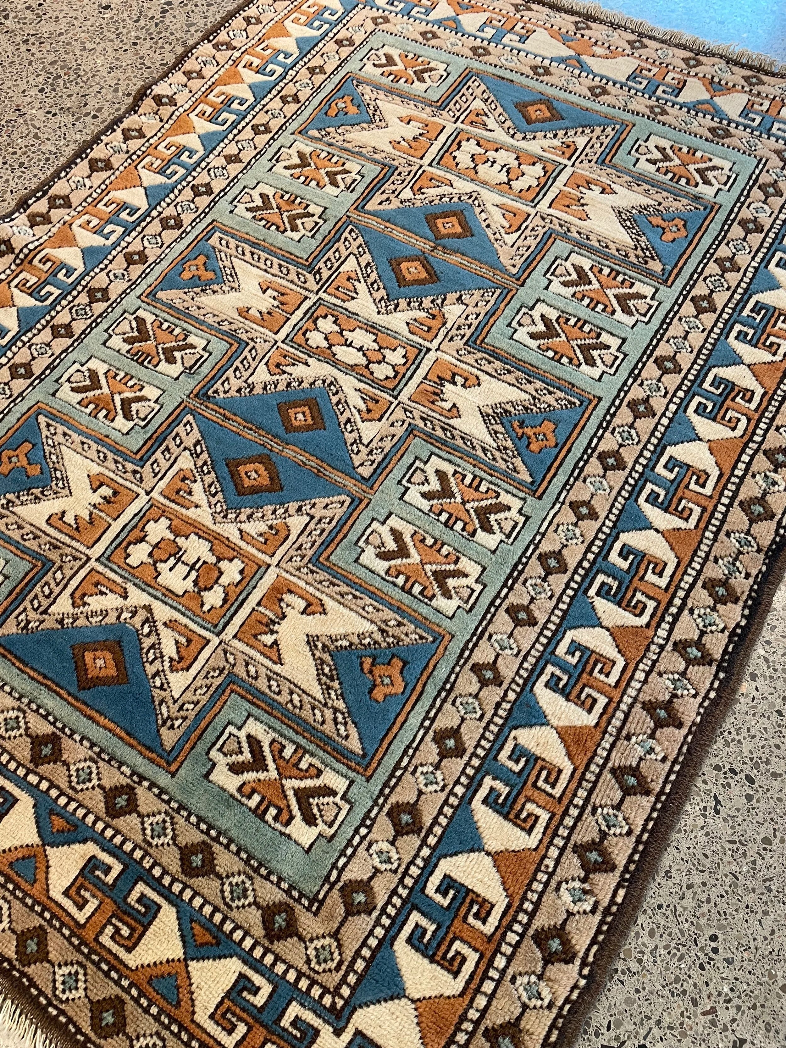 Turkish Vintage Wool Rug (4'3" x 5'10")