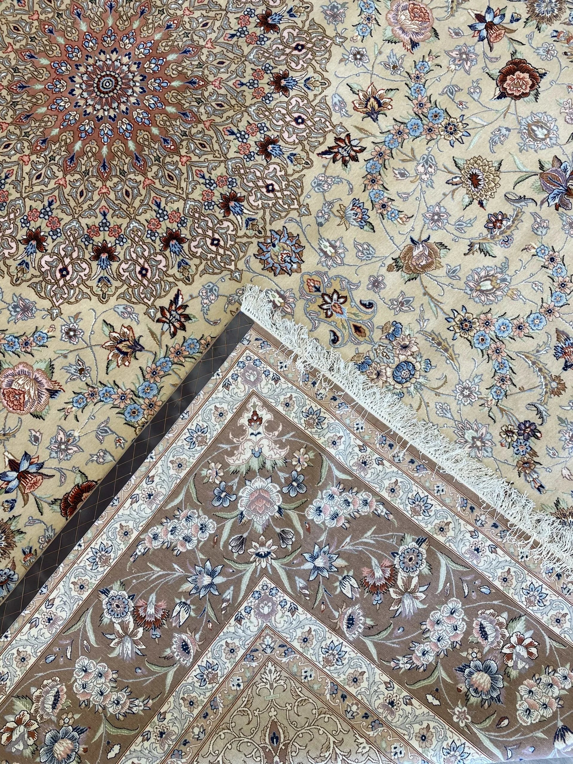 Isfahan Wool & Silk Rug (8'5" x 11'7") - RESERVED