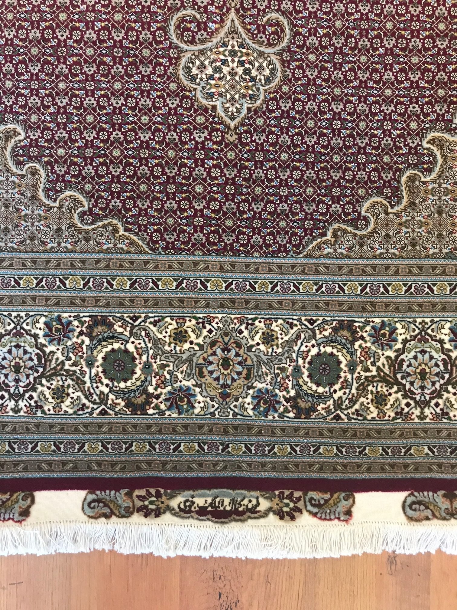 Tabriz Wool & Silk Rug (6'7" x 6'8")
