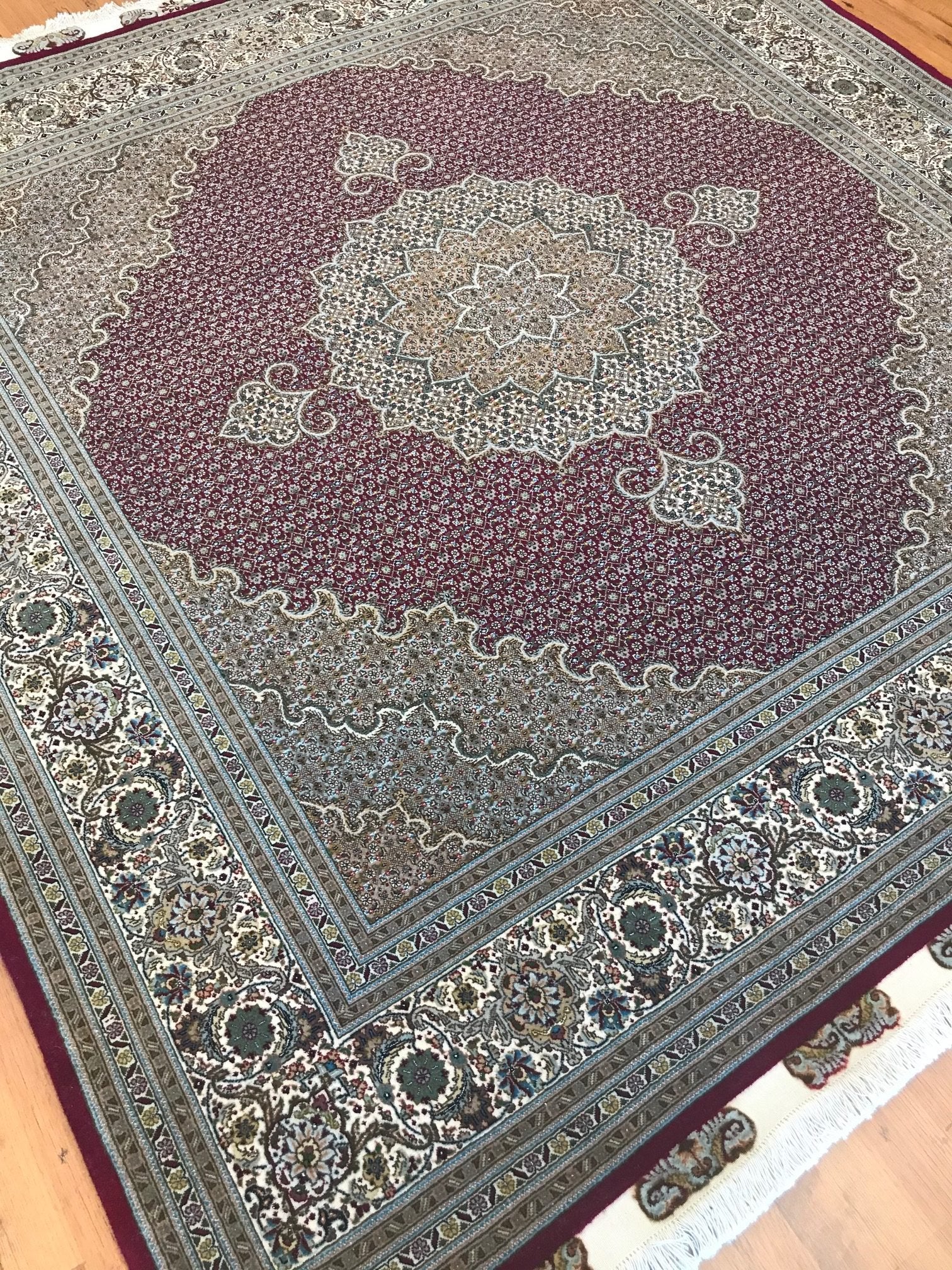 Tabriz Wool & Silk Rug (6'7" x 6'8")