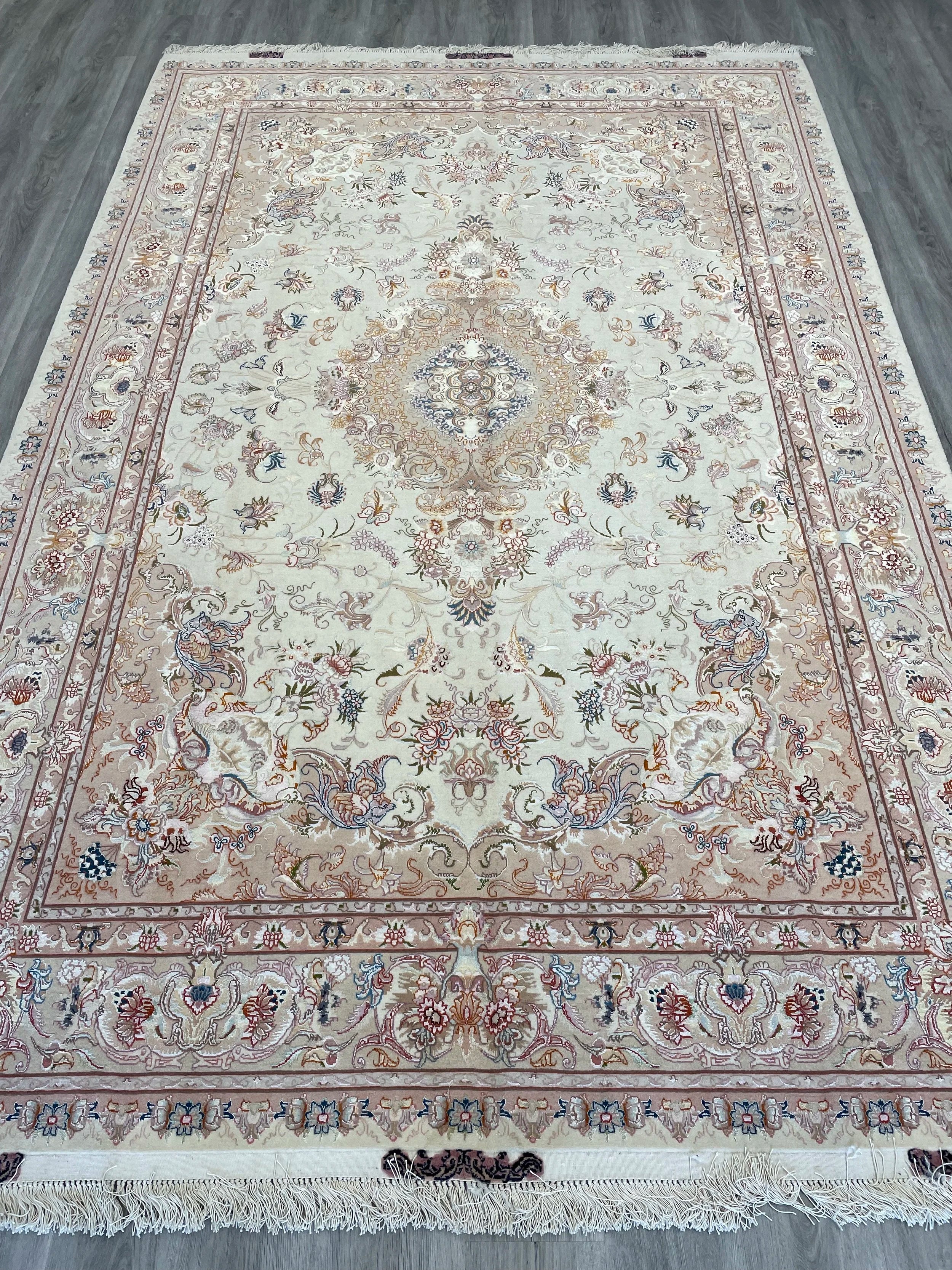 Tabriz Wool & Silk Rug (6'8" x 10'0")