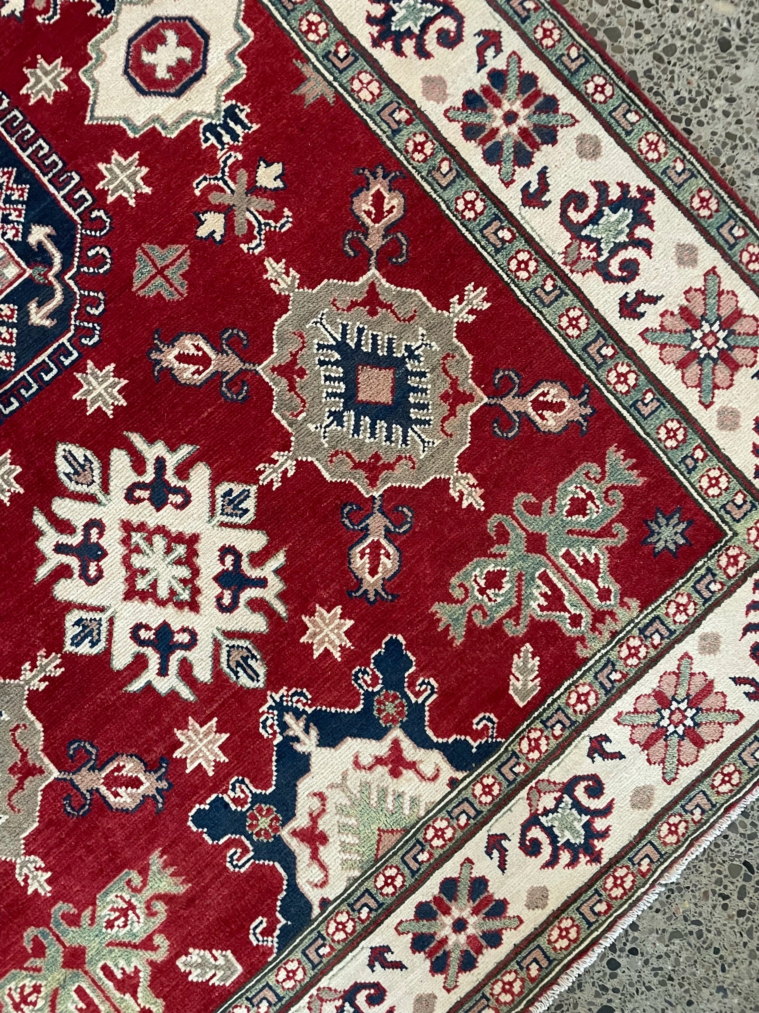 Kazak Wool Rug (5'0" x 6'10")