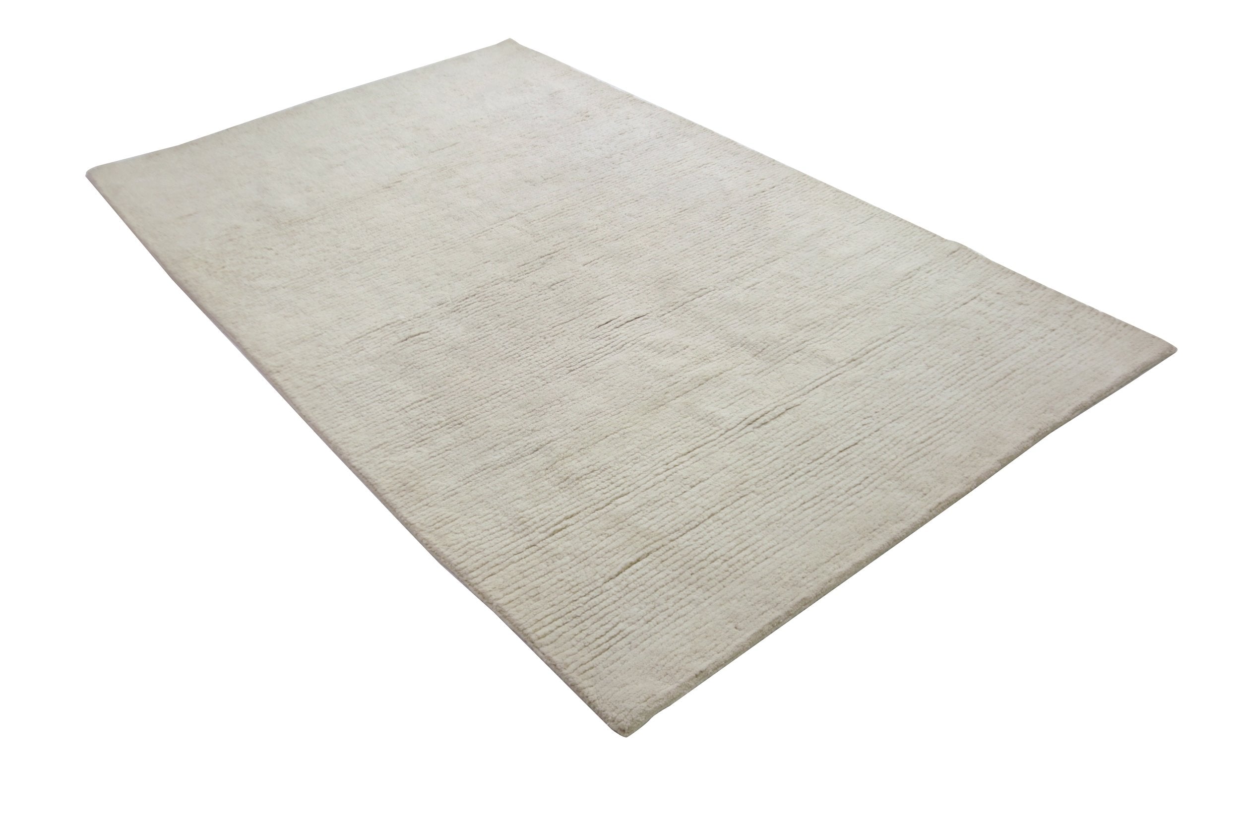 Nomad Collection Neutral Wool Rug (5’0” x 7’4”)