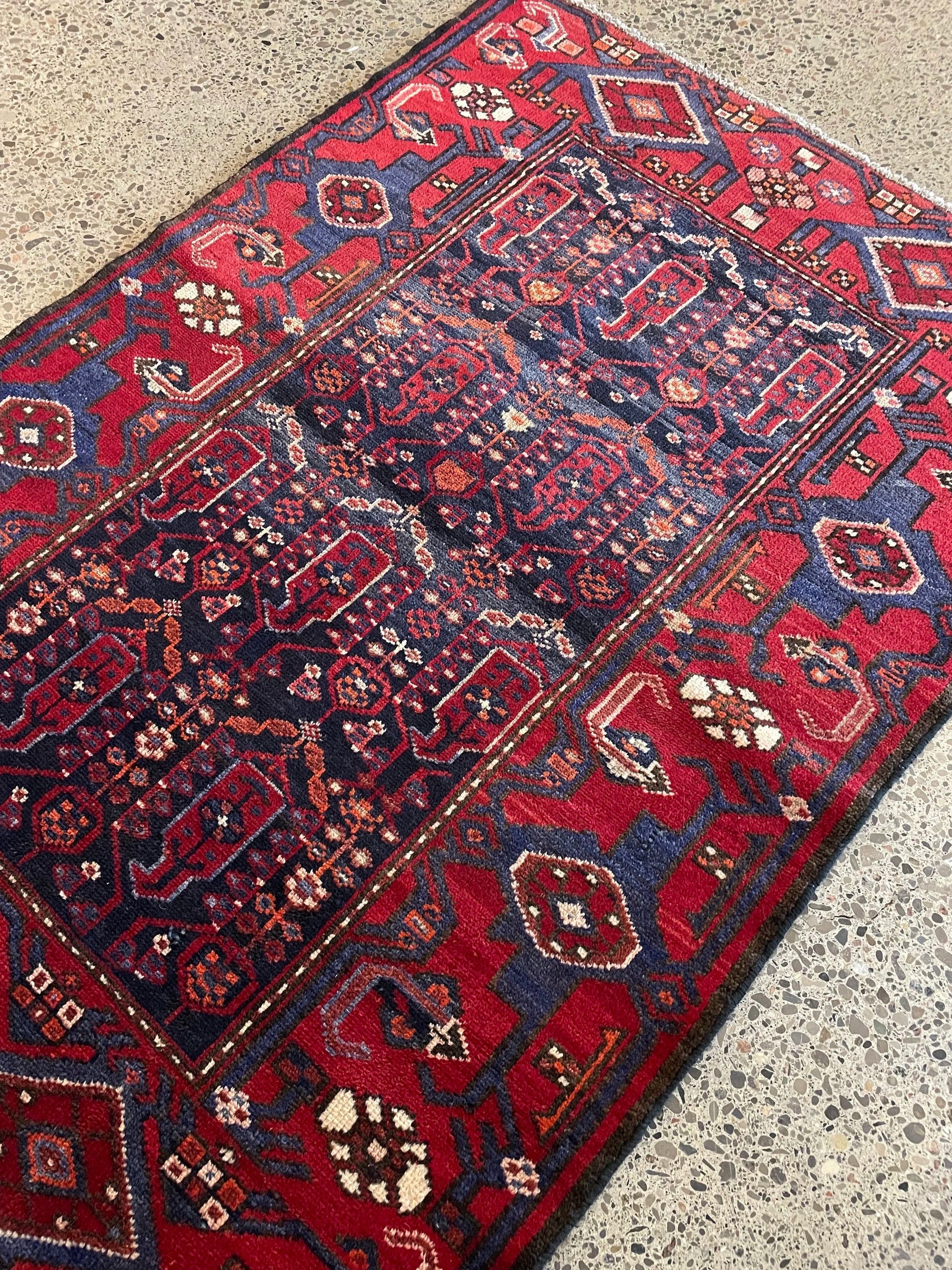 Zanjan Vintage Wool Rug (3'3" x 4'7")