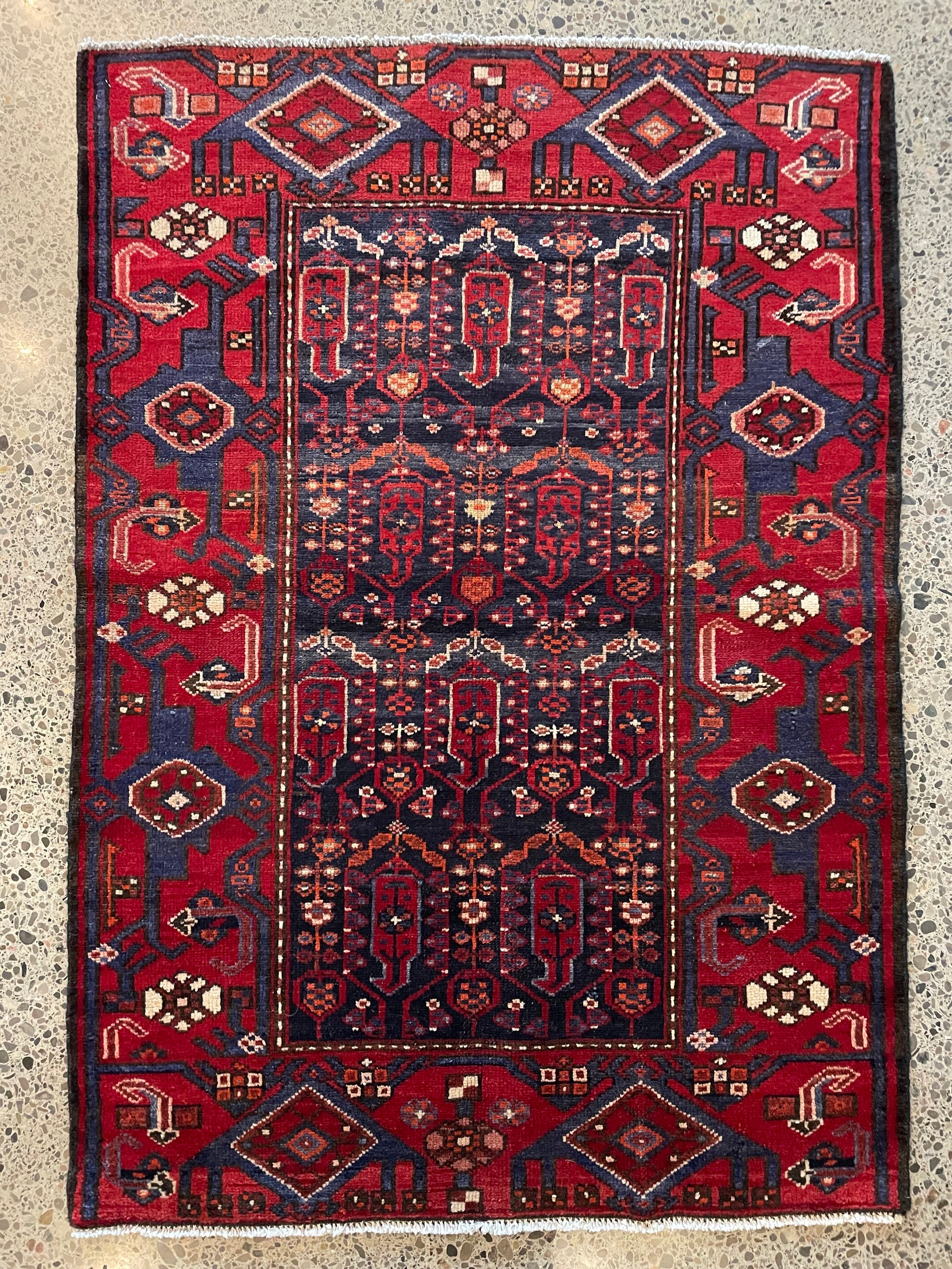Zanjan Vintage Wool Rug (3'3" x 4'7")