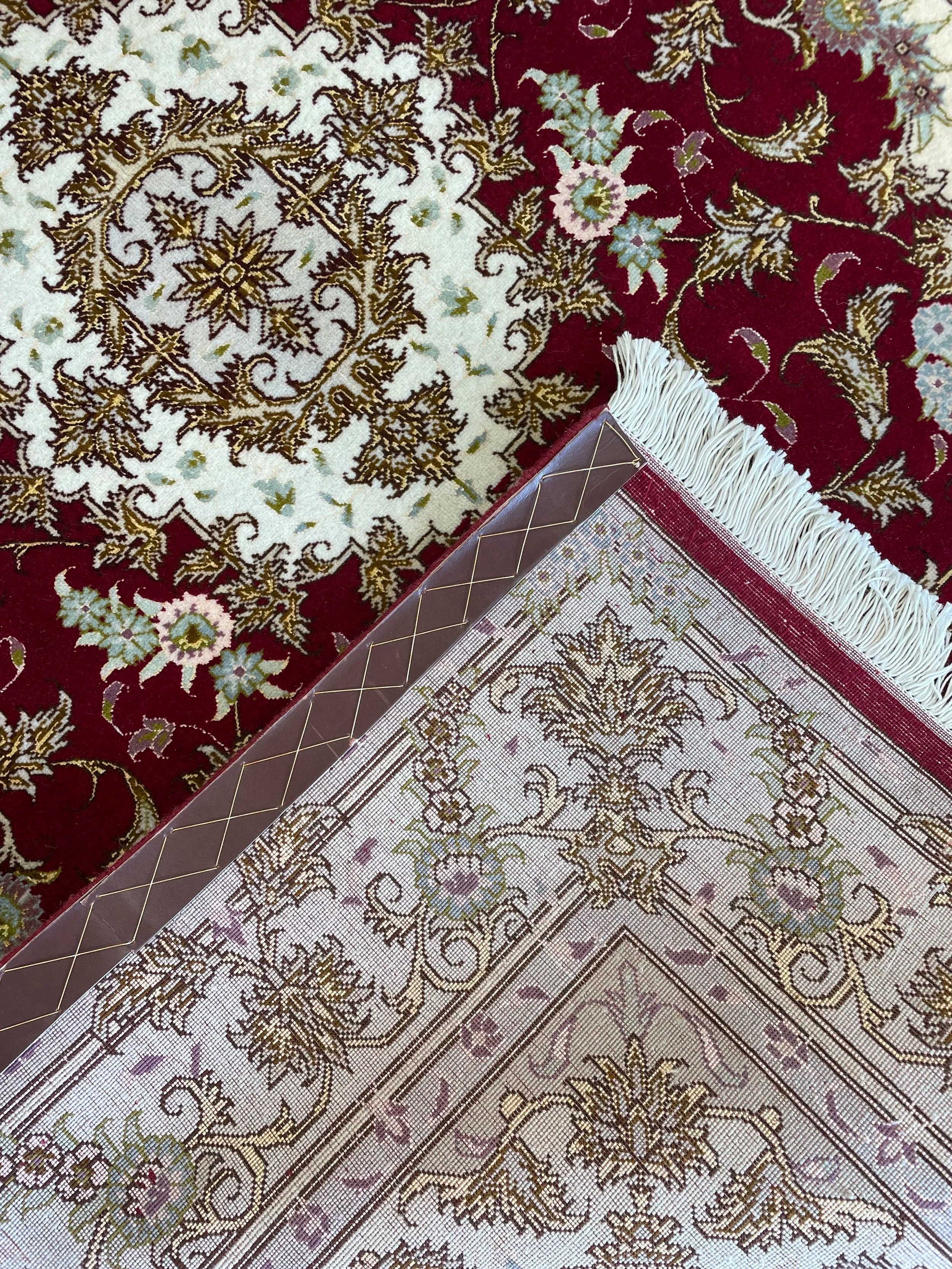 Tabriz Wool & Silk Rug (3'11" x 5'9")