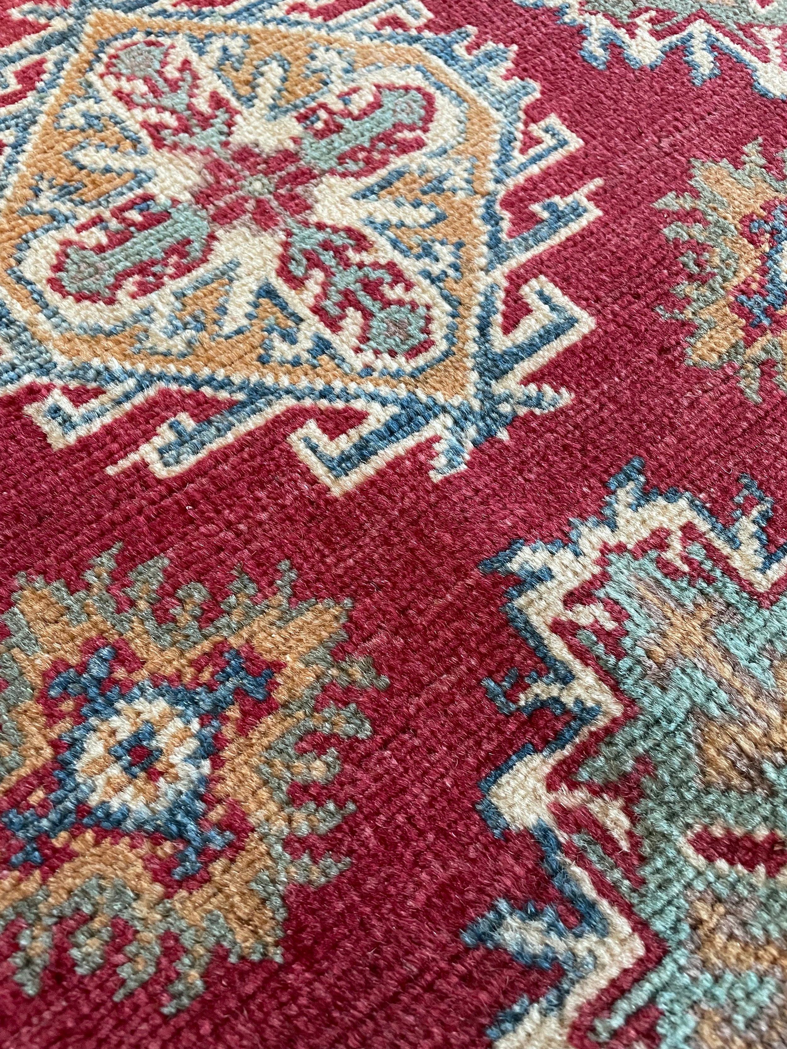Kazak Wool Rug (4'0" x 5'10")